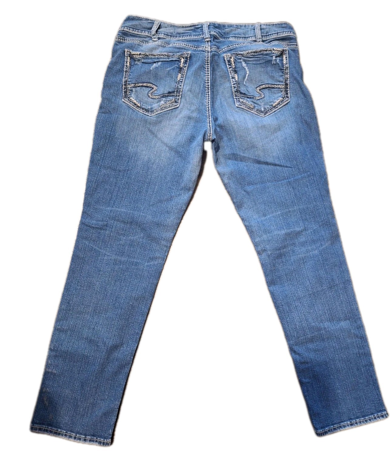 Silver Jeans SUKI ankle SLIM W34/L27 Stressed Blue Jeans