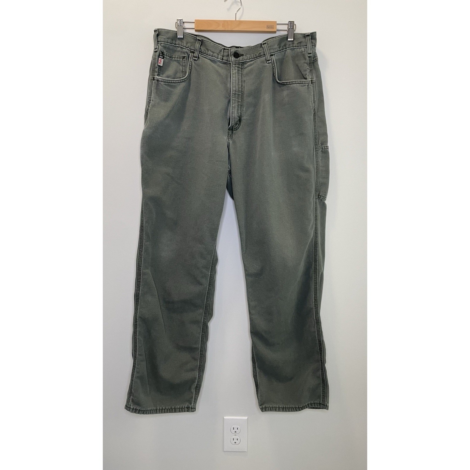 Carhartt FR Flame Resistant Original Carp Pants 2112 CAT2 FRB159-MOS Green 38×32