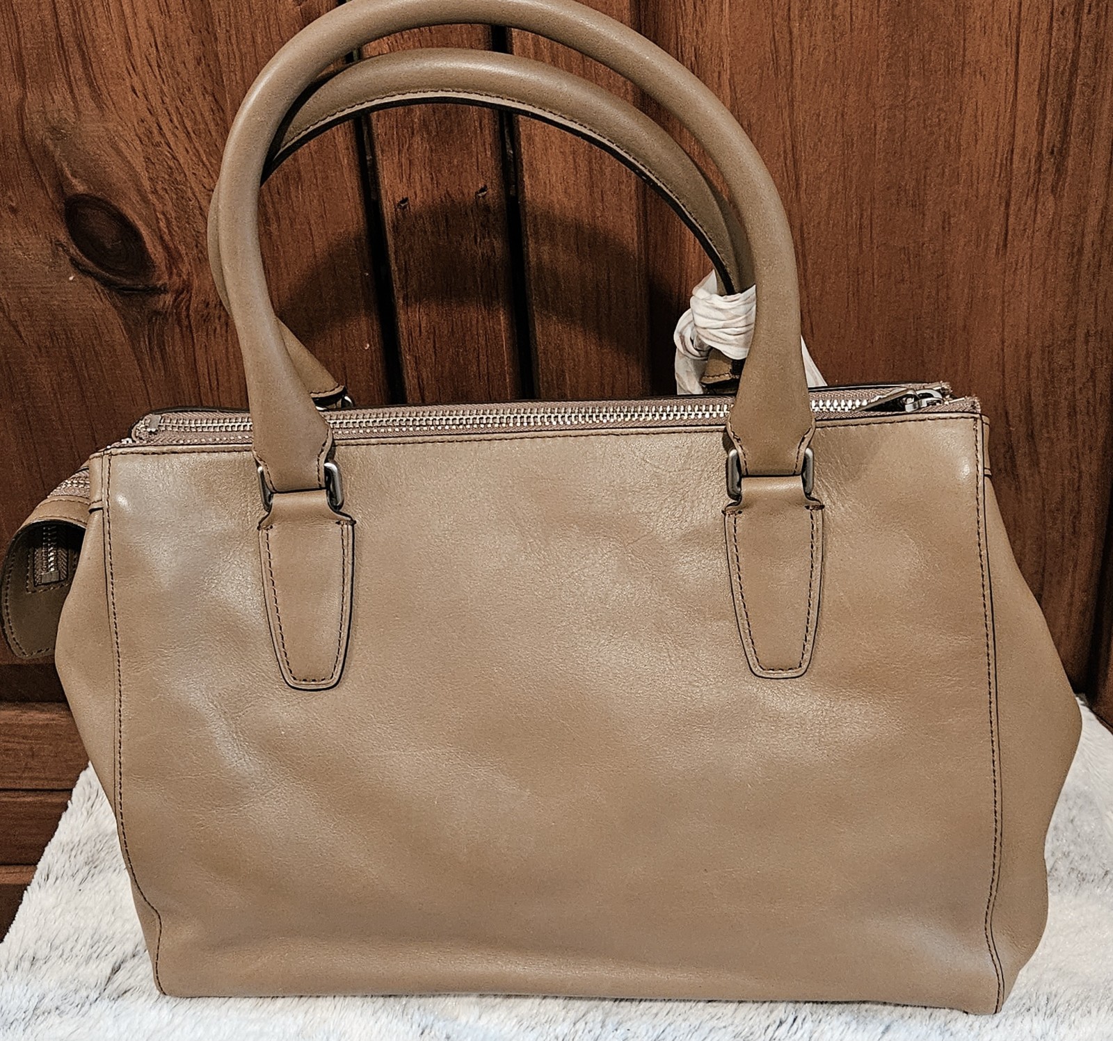 COACH 2001 Y2k HandBag Purse Turn Lock/Zip w/Coach Scarf GREAT CONDITION!!