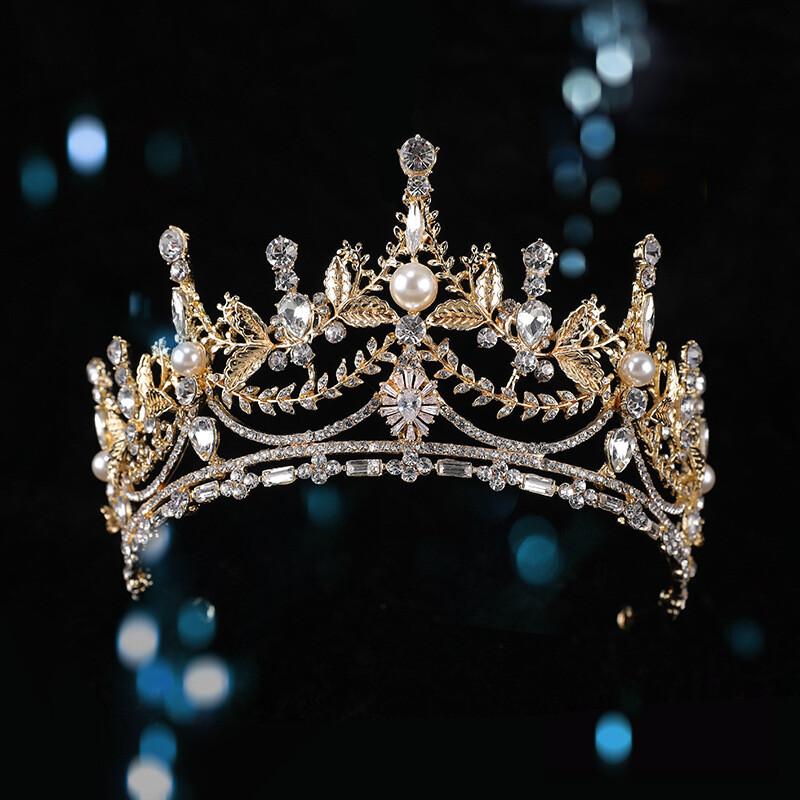 7cm Tall Crystal Tiara Crown Wedding Bridal Queen Princess Prom For Women