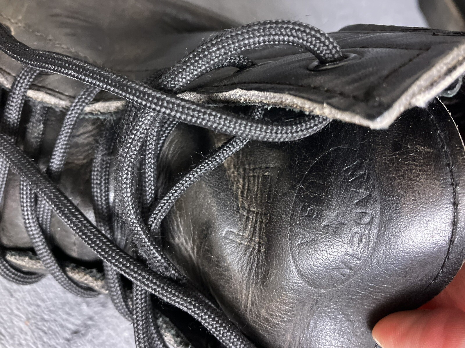 VTG Iron Age Steel Toe Boots Men’s 12 M Lace Up Black Goodyear MADE IN USA