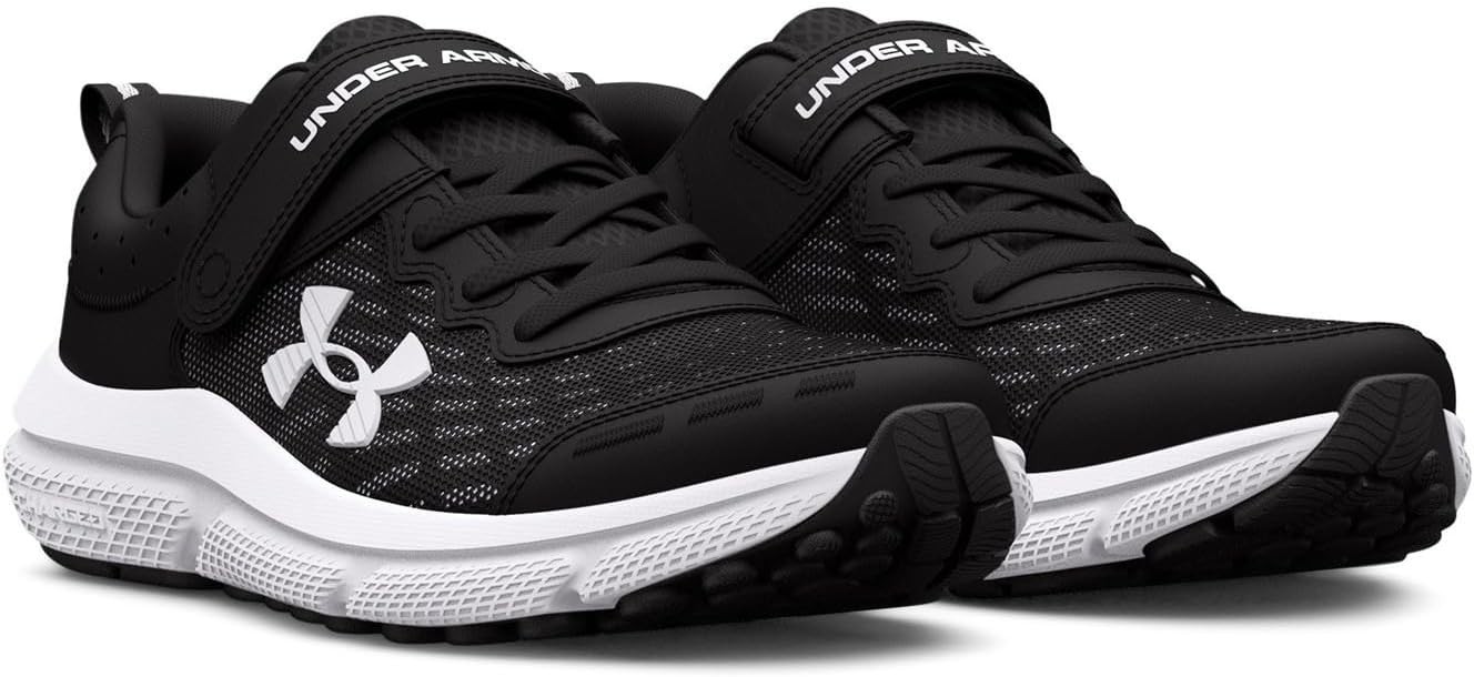 Under Armour Boys’ Pre School Assert 10 Alternate Closure, Black/White/White 11K
