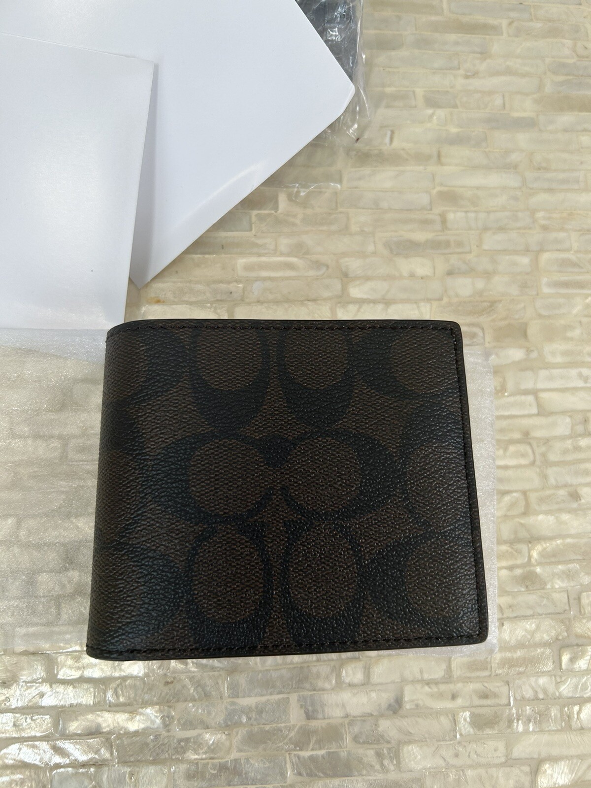 Coach Neon 3 In 1 Wallet In Colorblock Signature Canvas Mahogany Multi
