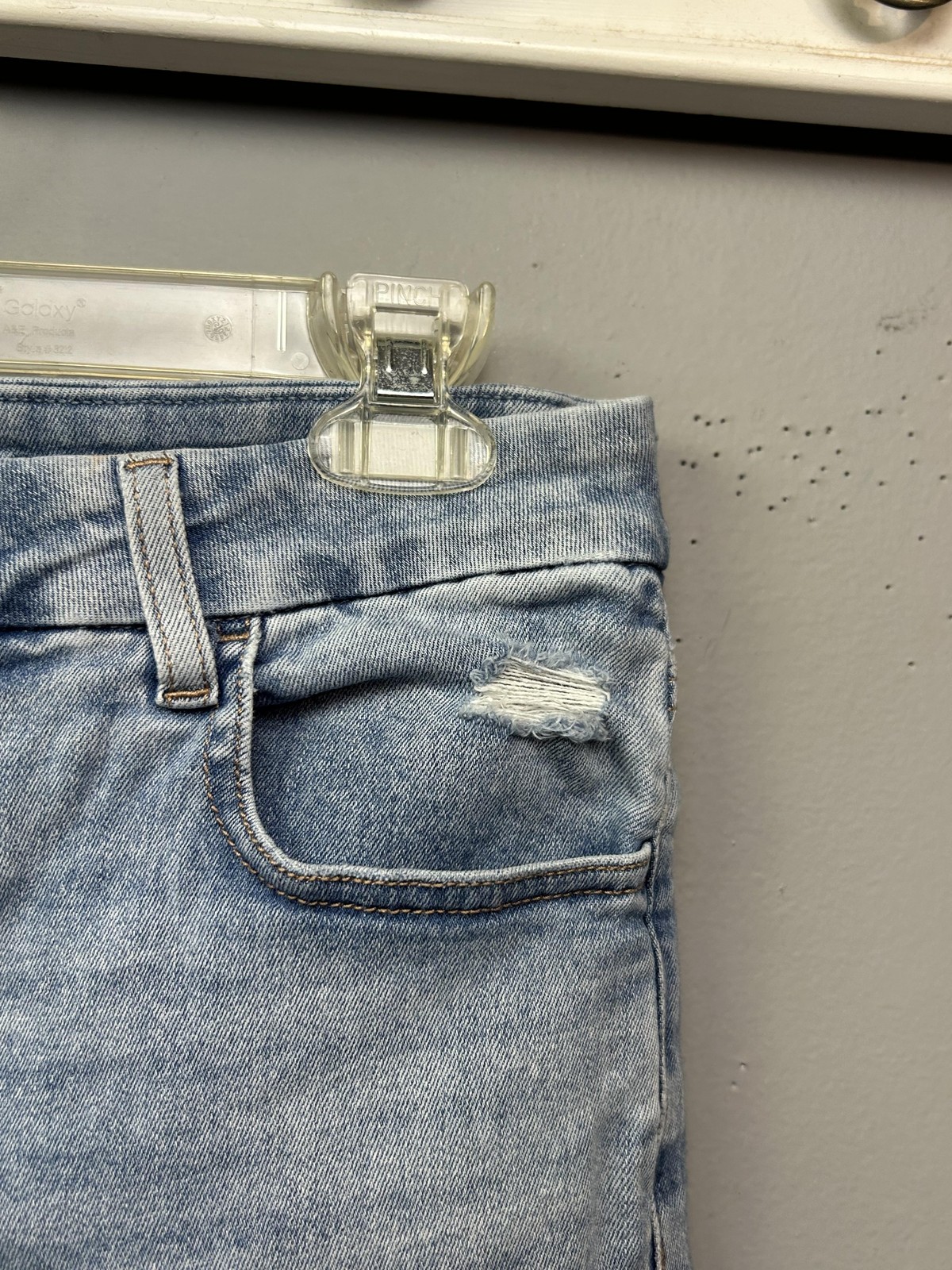 American Eagle Jegging Jeans Womens 8 Blue Light Wash High Rise Distressed