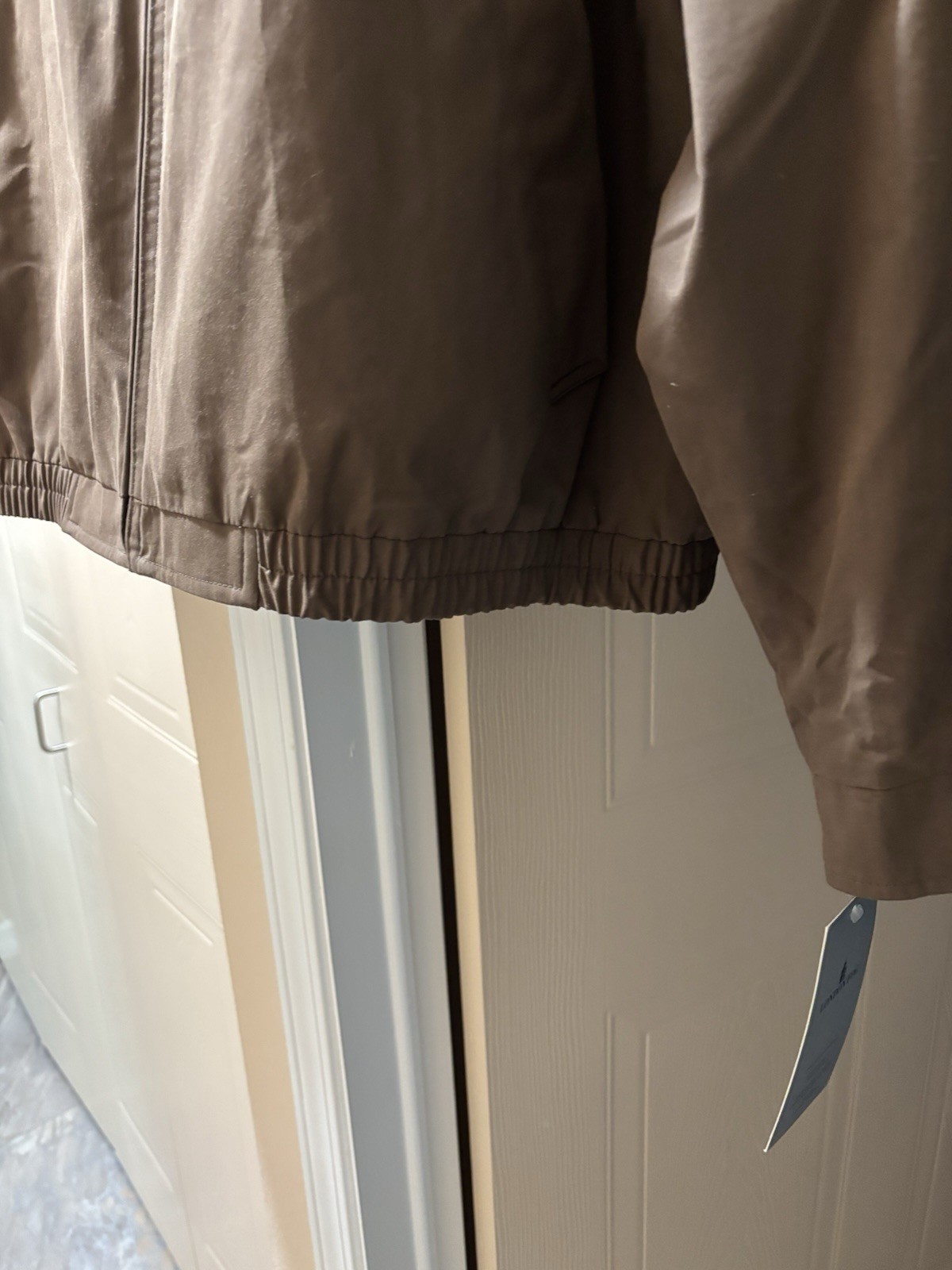 LONDON FOG MENS 2XL Zippered Brown Jacket/Water Repellent/NWT/2 Pockets/HOPKINS