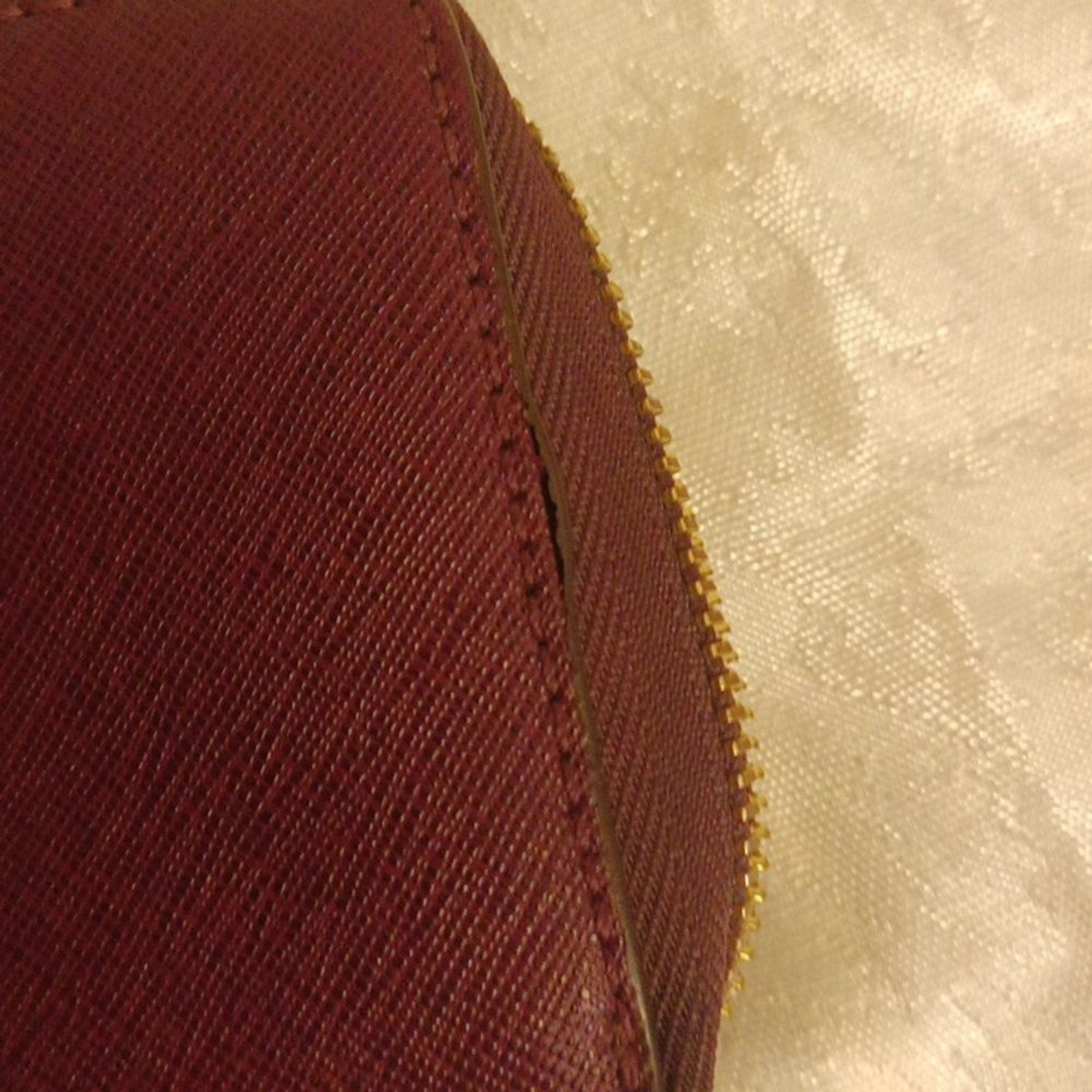 Michael Kors large Saffiano burgundy color leather accordion wallet/ wri…