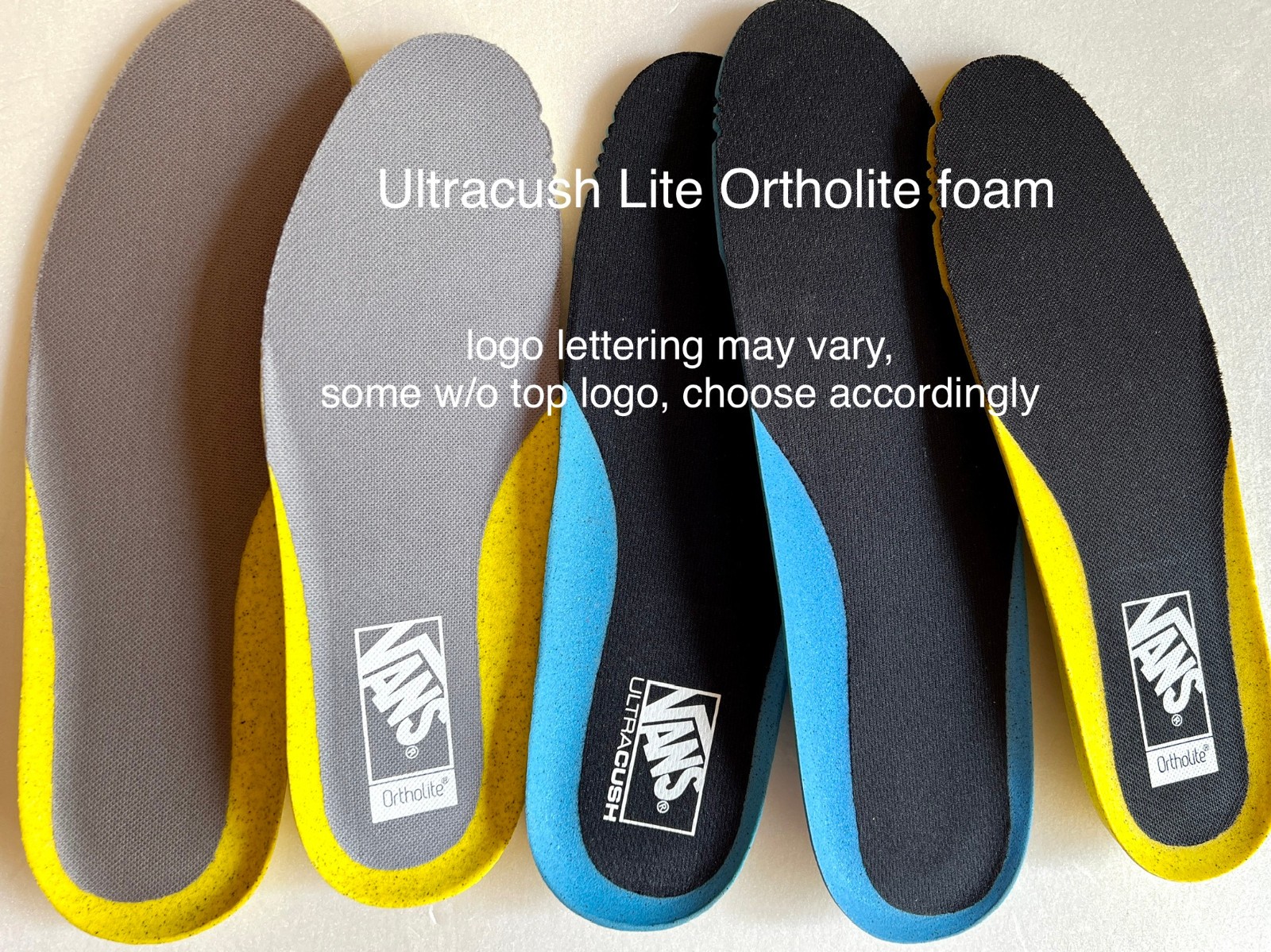 Vans Popcush / Ultracush Pro insoles Skateboard Thick Heel Arch Insoles Ms 7-13