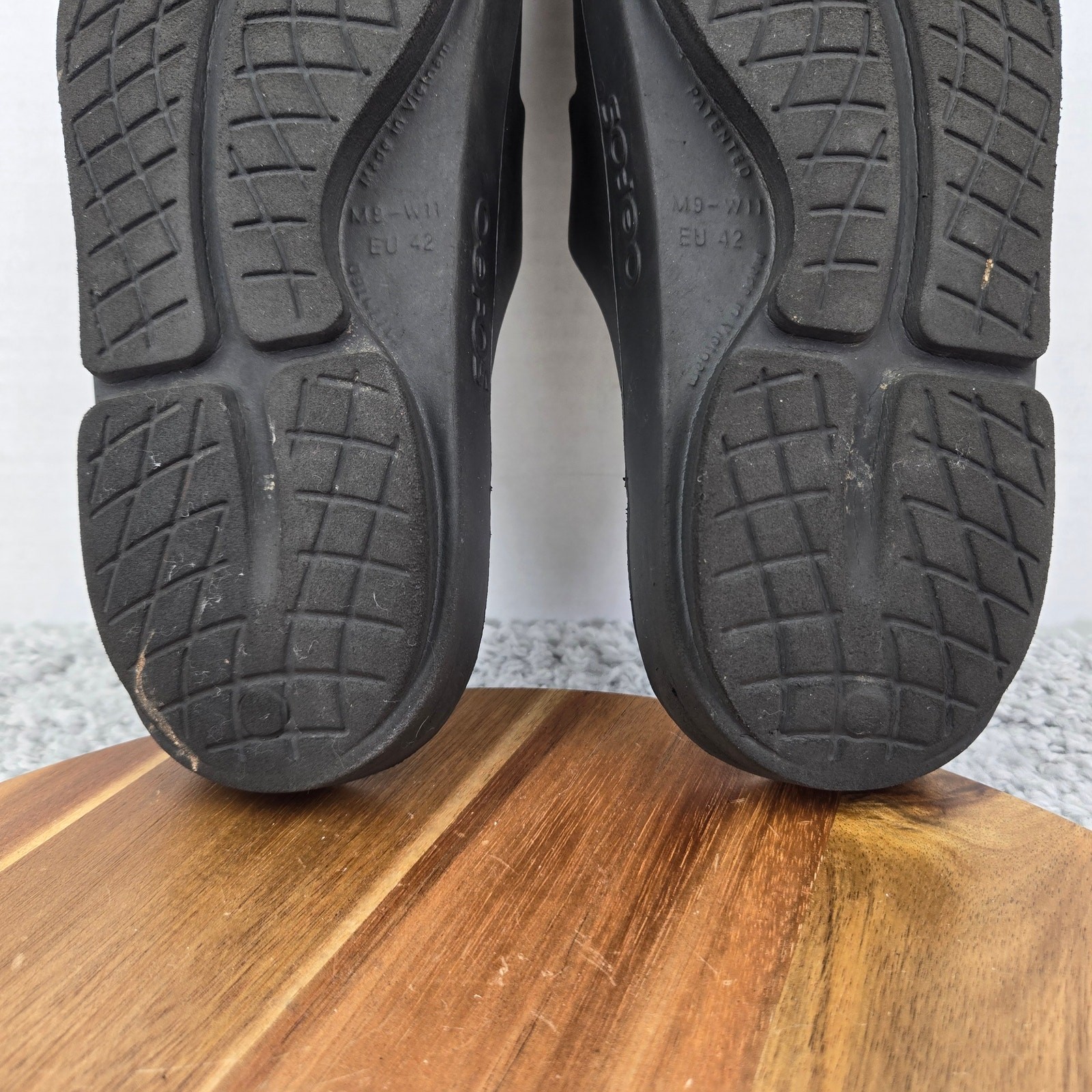 Oofos Mens 9 Ooahh Black Recovery Comfort Casual Daily Lifestyle Slide Sandals