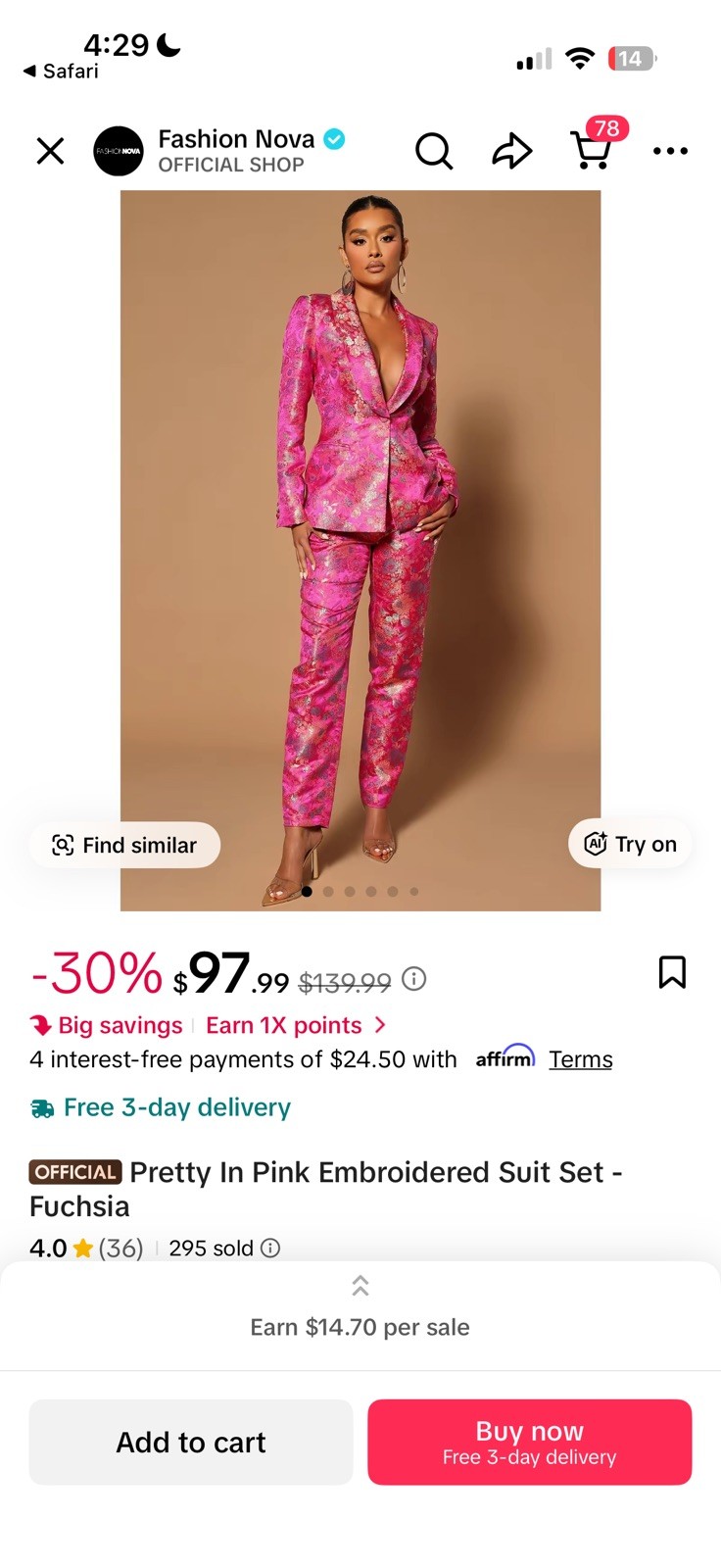 Brand New Nwt 2x 2XL Women’s pretty In pink Moda Embroidered Business pant Suit