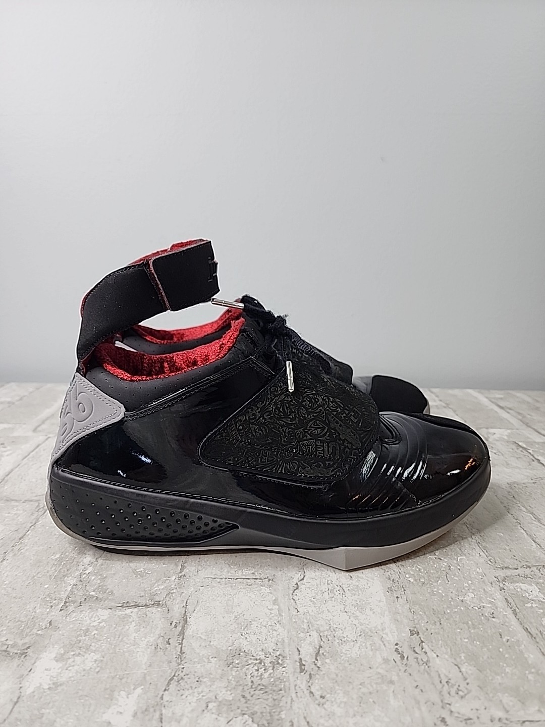 Nike Air Jordan 20 XX Retro Stealth 2015 Black Red Size 10.5 Sneakers 310455-002