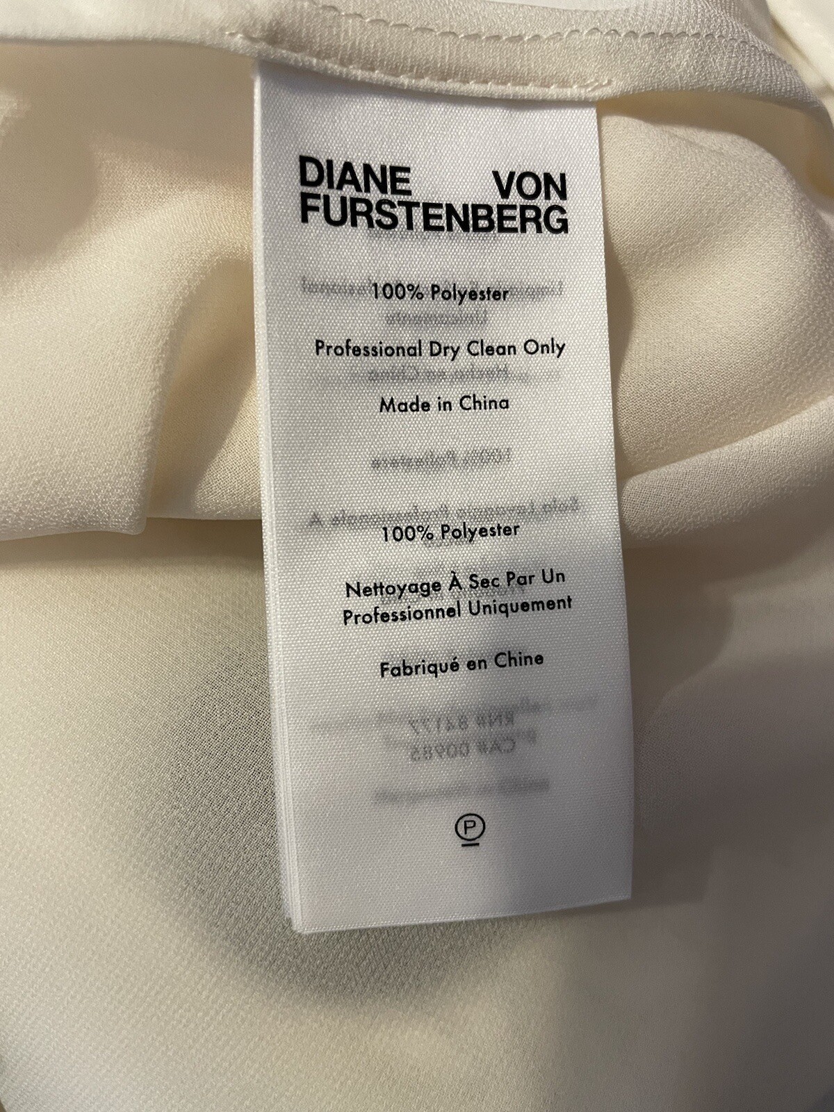 Diane Von Furstenburg Sheer Chemise Slip Dress Sz 4 Ivory V Neck