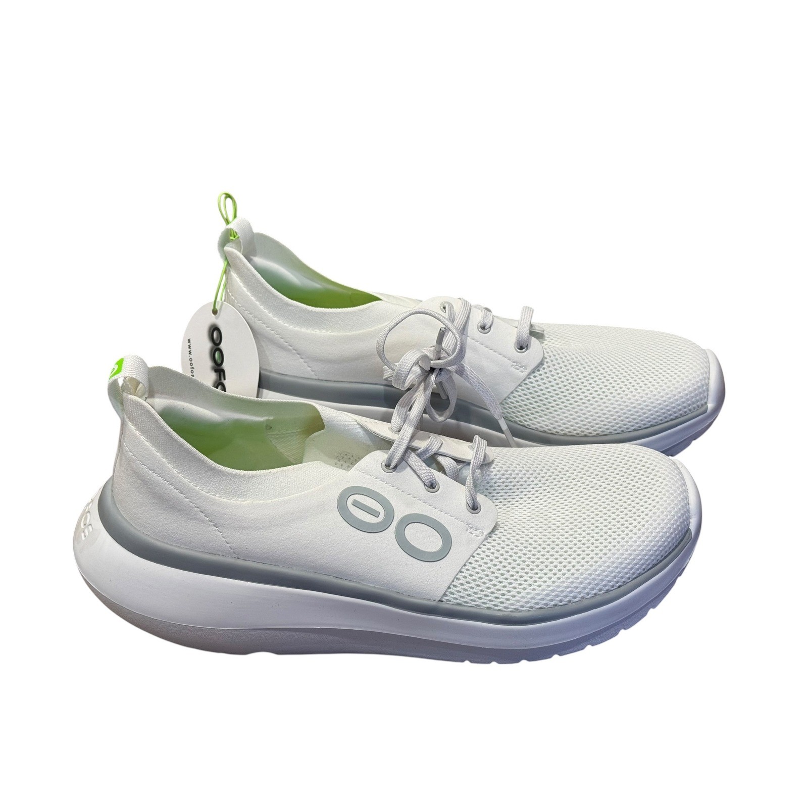 OOFOS OOMY Stride Women White Recovery Walking Shoes Sneakers Size 10 NEW