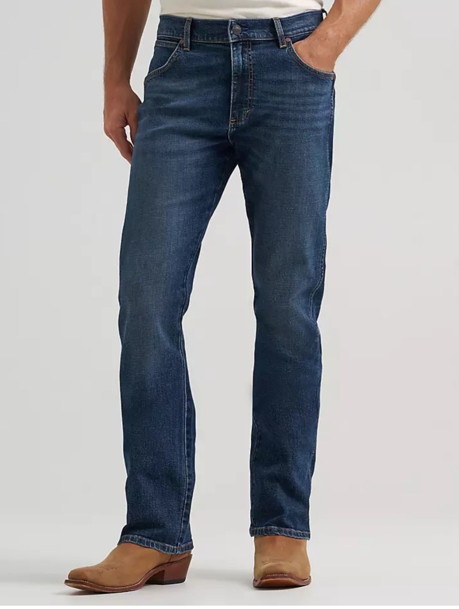 New 34X32 Wrangler Retro Bootcut Jeans Slim Fit Layton 10WLT77LY Dark Wash