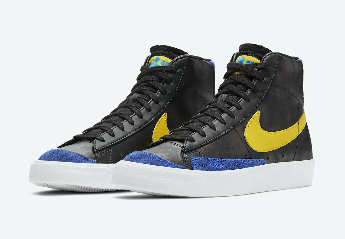 Nike Blazer Mid ’77 Peace Love Basketball Patina Black Yellow DC1414-001 sz 10