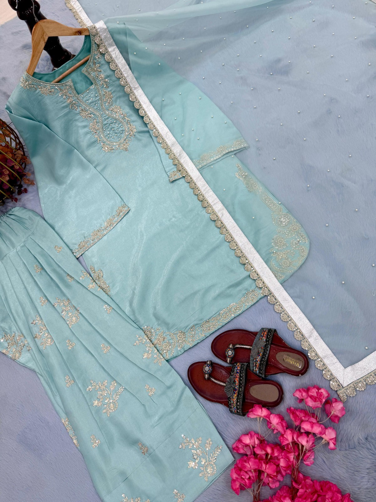 INDIAN SALWAR KAMEEZ PAKISTANI WEDDING PARTY DRESS WEAR BOLLYWOOD SUIT SHARARA
