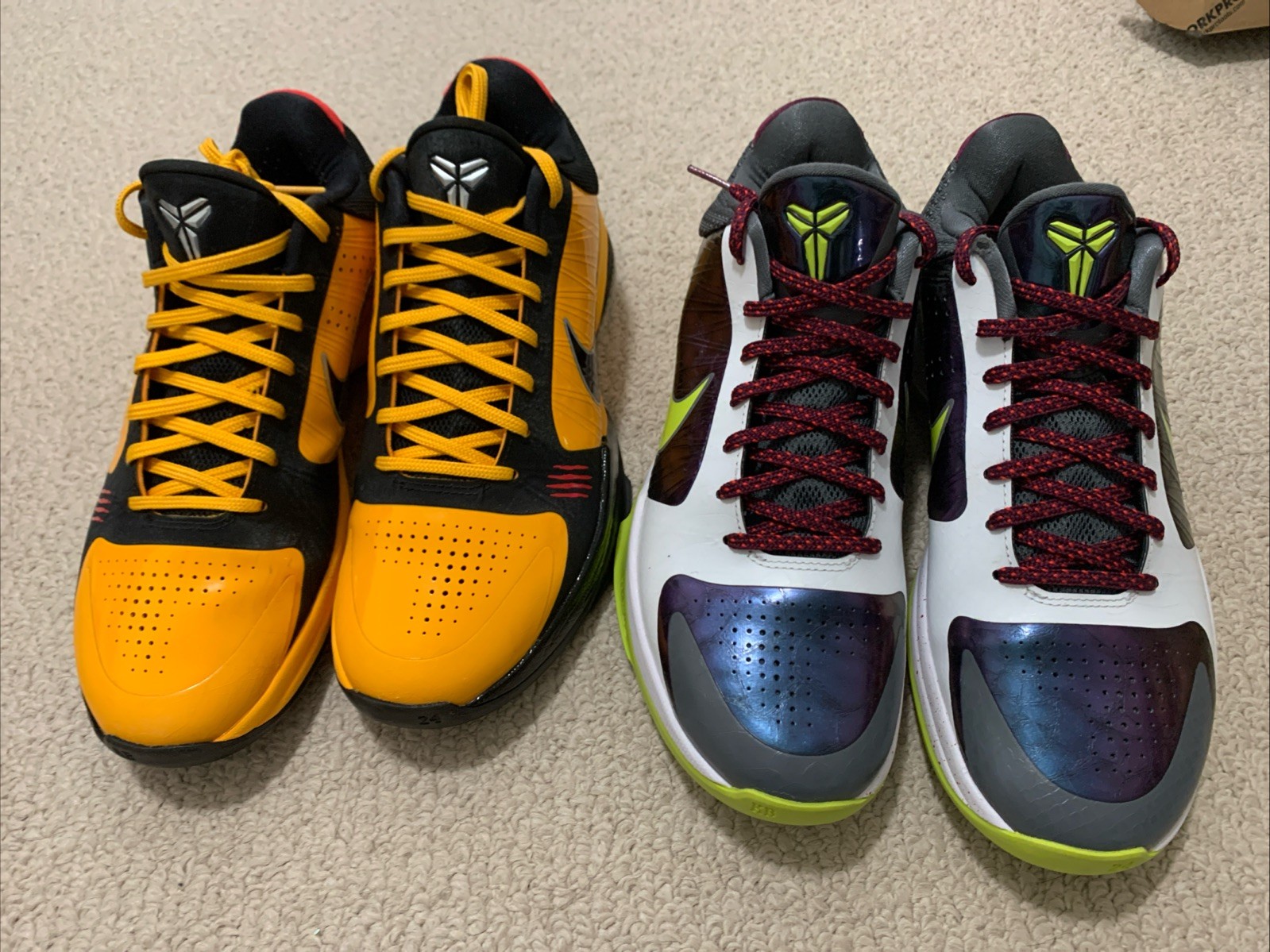 Two Pair Package – Nike Kobe 5 Protro Chaos & Kobe 5 Bruce Lee – US Men Size 10