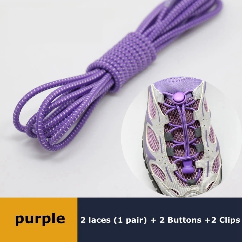 No Tie Elastic Lock Shoe Laces Rope Running Jogging Sneakers Trainer Shoelaces*