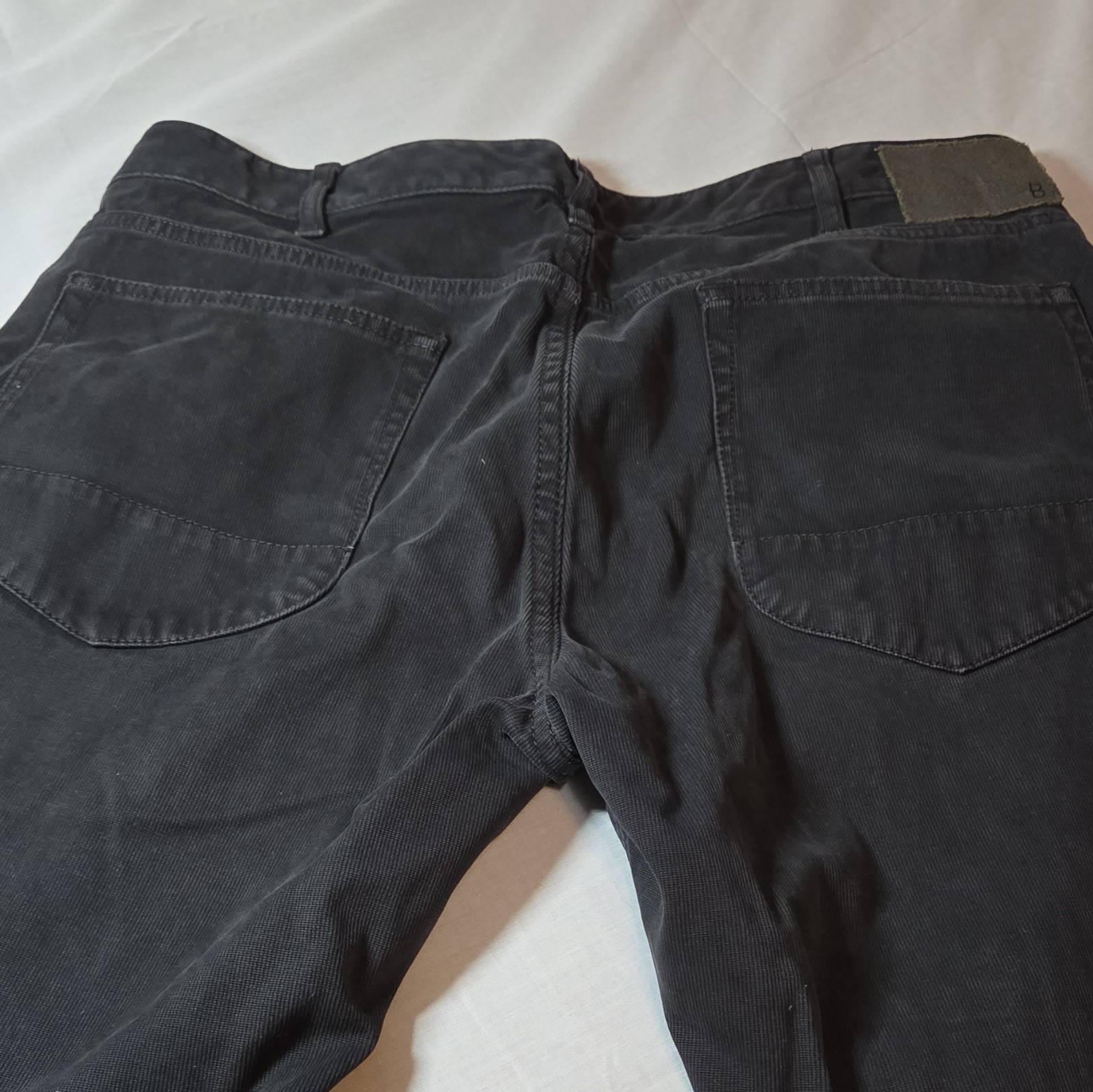 Soft Bonobos Washed Chino Men’s Black Straight Fit Cotton Corduroy Flat Front