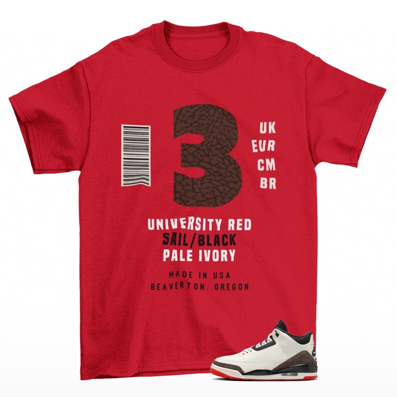 Sneaker Label Shirt Red to Match Jordan 3 World’s Best Dad IF4396-103