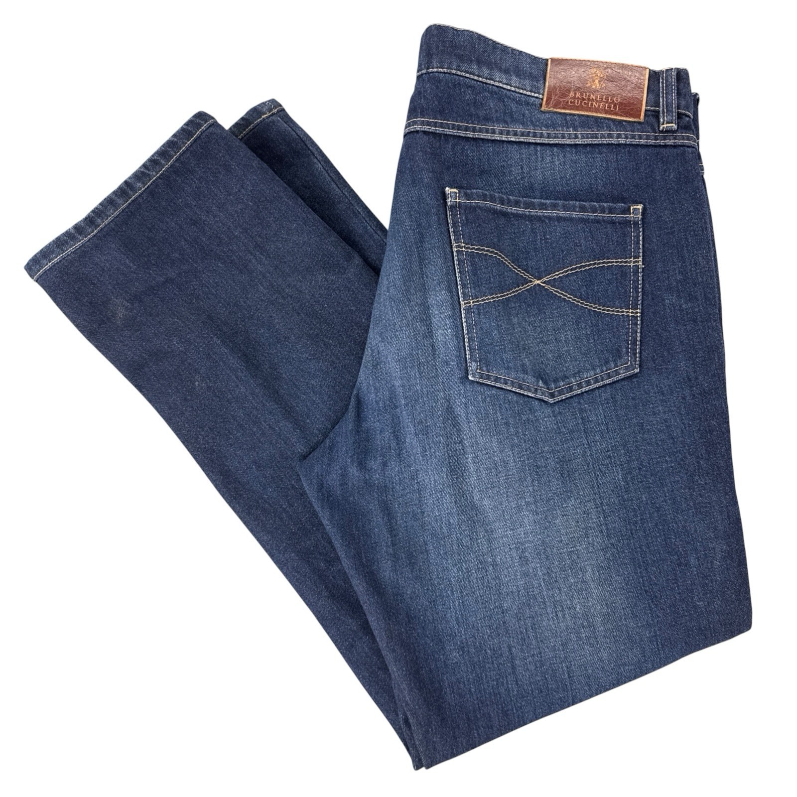 Brunello Cucinelli Mens Controllo Denim Jeans Size 54 (IT) Blue Made In Italy