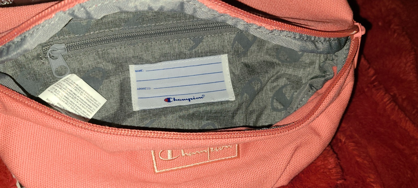 Champion☆ Rare Limited ED. Adjustable Belt Bag In Light Orange/ Coral Color