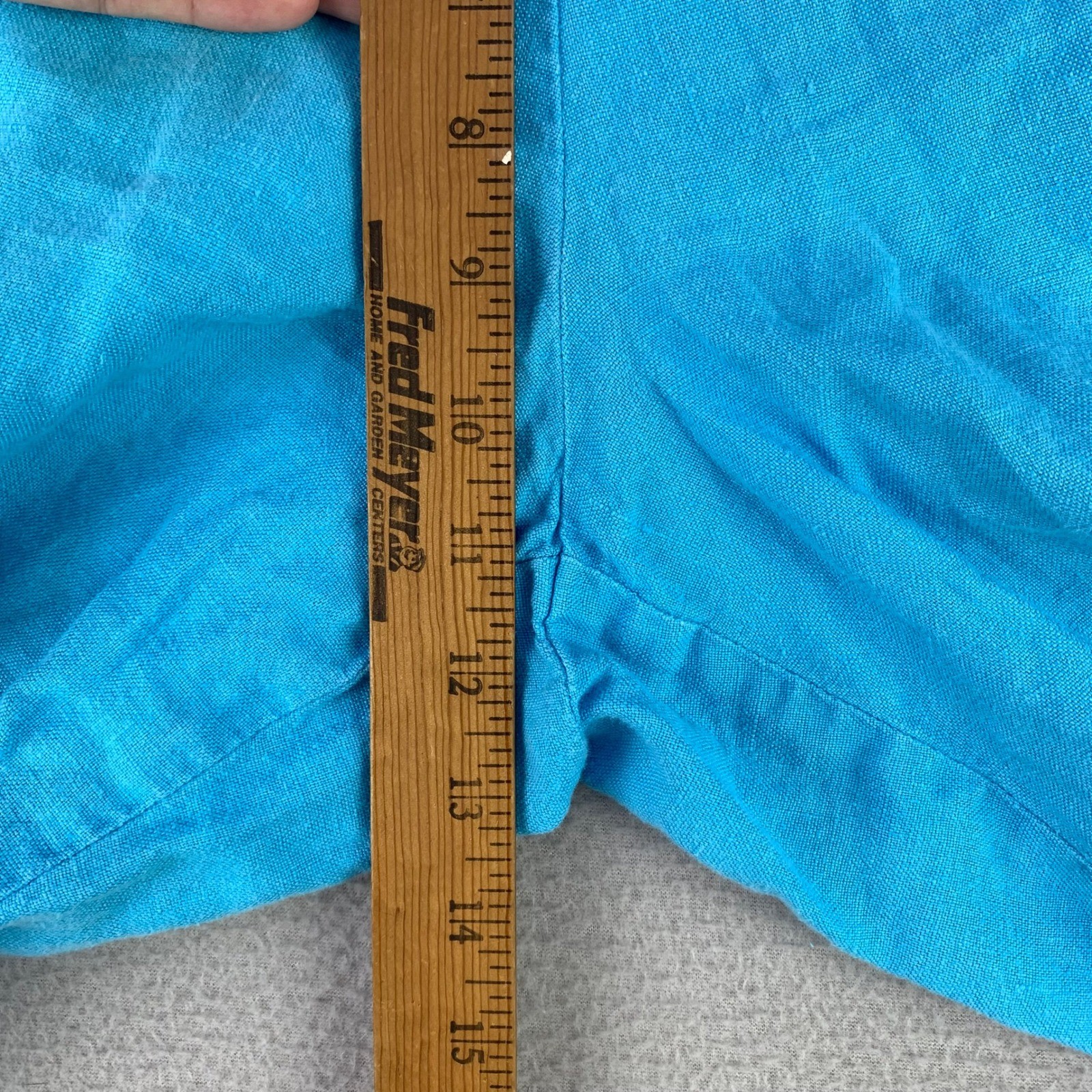 J.Jill Linen Shorts Womens Large Blue Casual Elastic Waist Breathable Beachy