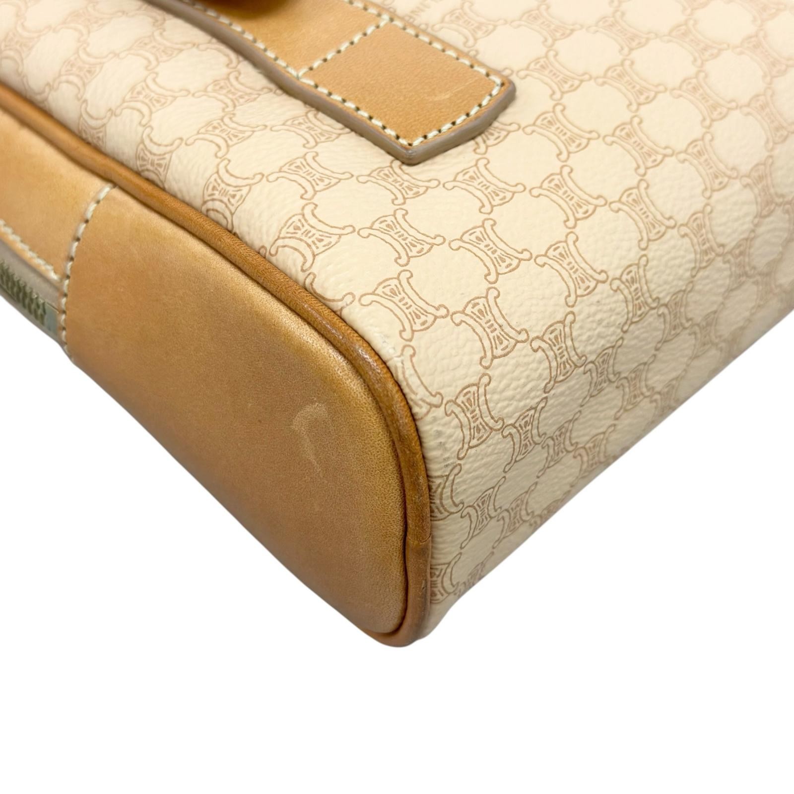 CELINE Macadam Backpack Â· Daypack PVC/leather beige brown vintage Women