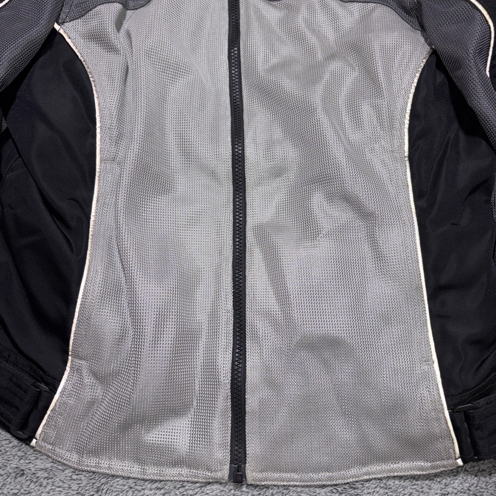 HARLEY-DAVIDSON Riding Jacket w/ Shoulder & Elbow Pads Women’s Sz XL Grey Black