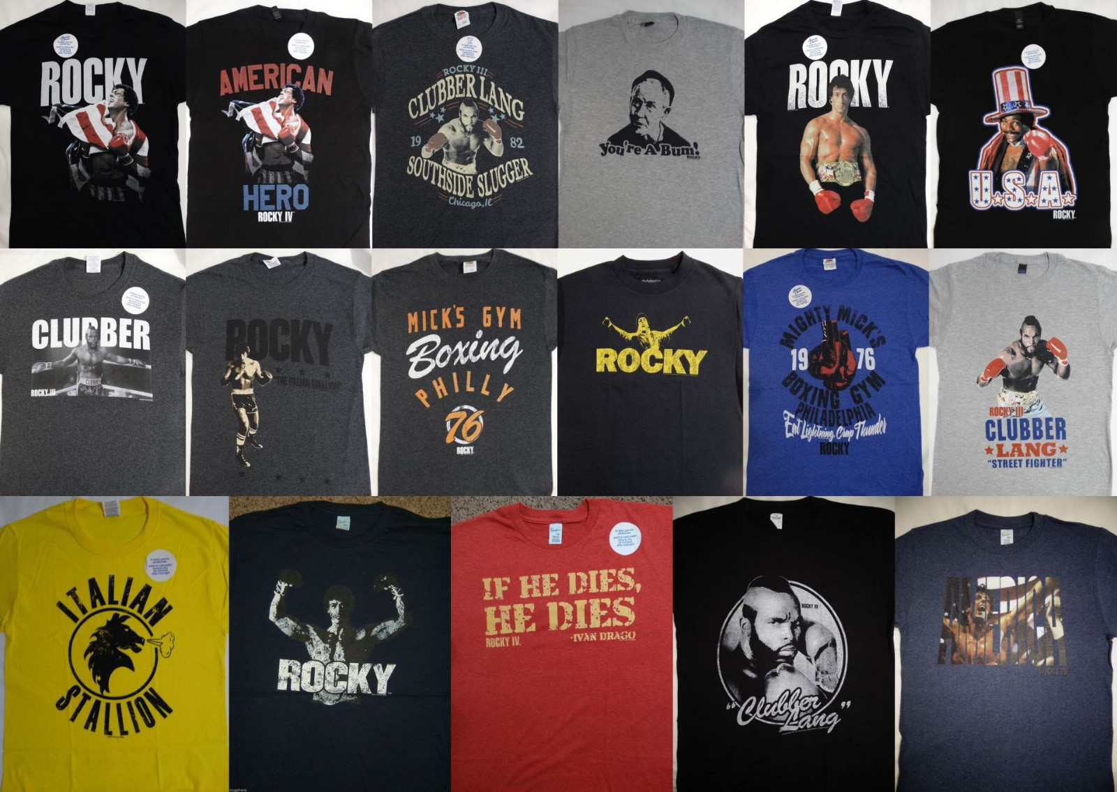 Rocky Movie Apollo Creed Creed Mickey Rocky Balboa Boxing T-Shirt #2