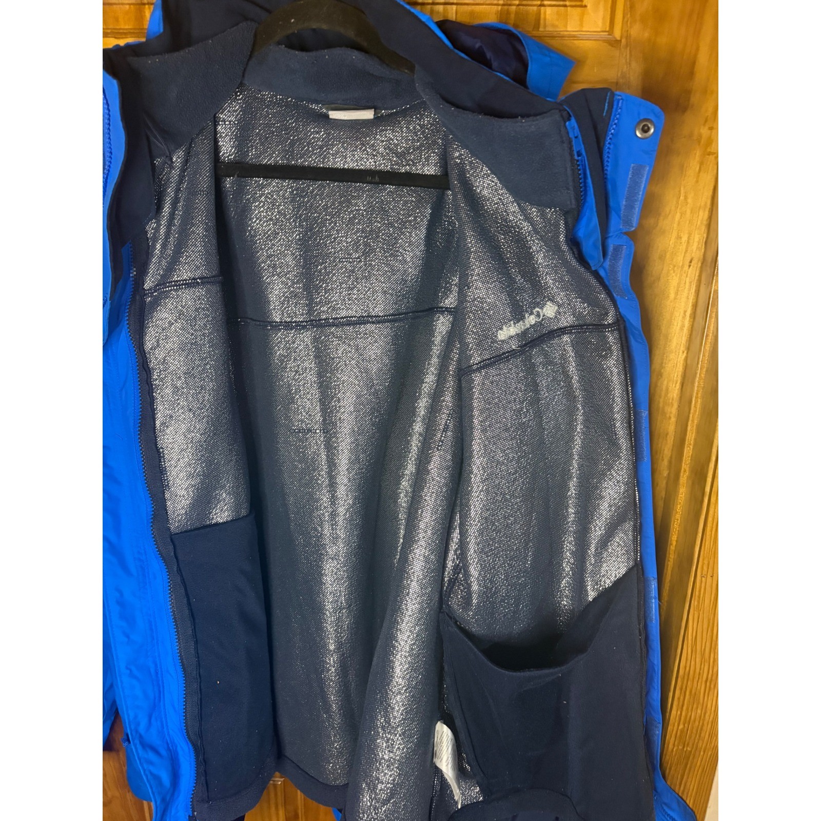 Columbia Omni-Tech 2 in 1 Omni-Heat Blue Waterproof Rain Jacket Mens XXL WM1053