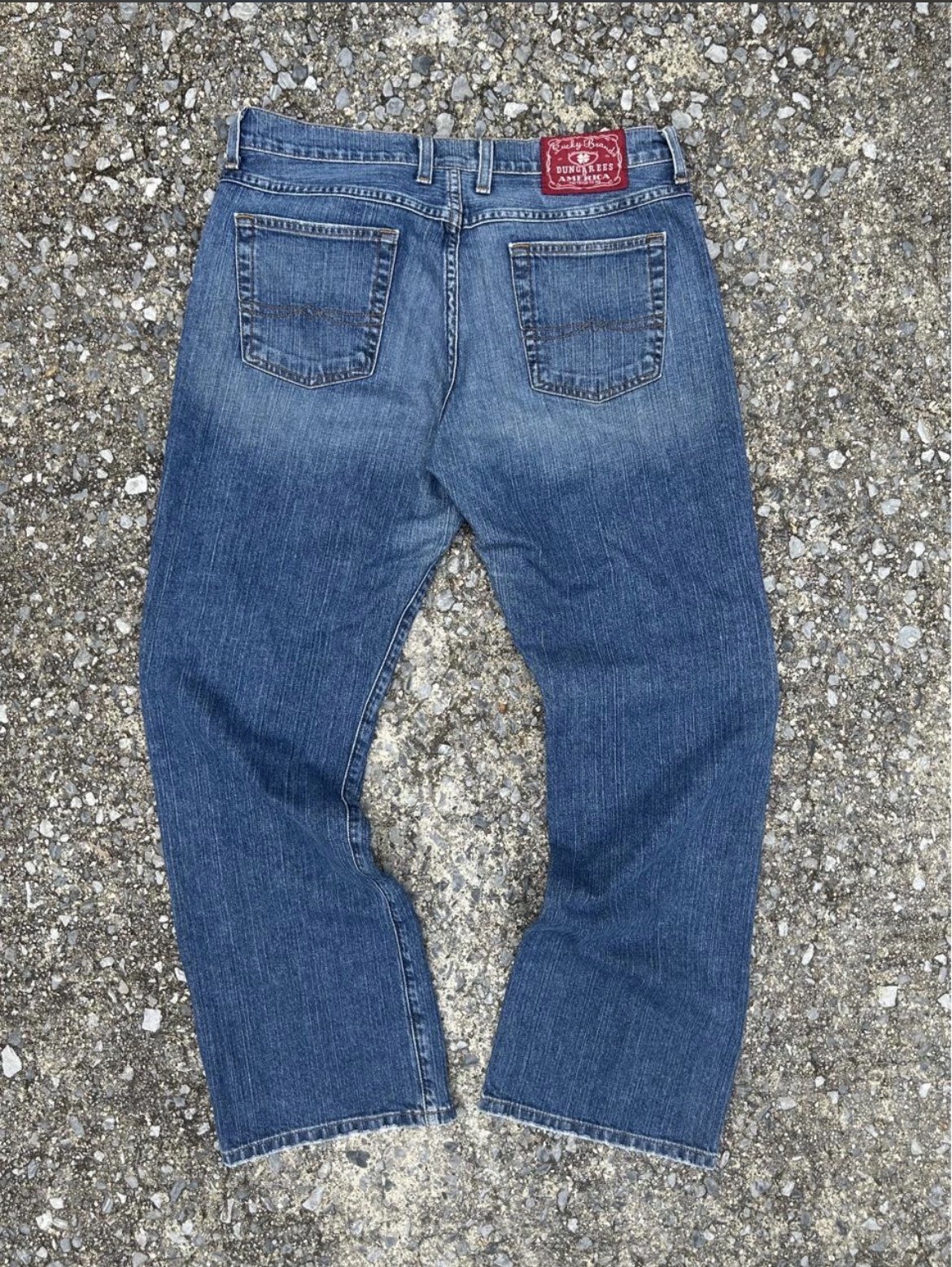 VTG 2000s Lucky Brand Dungarees Jeans By Gene Montesano 32 Classic Fit Y2K Blue