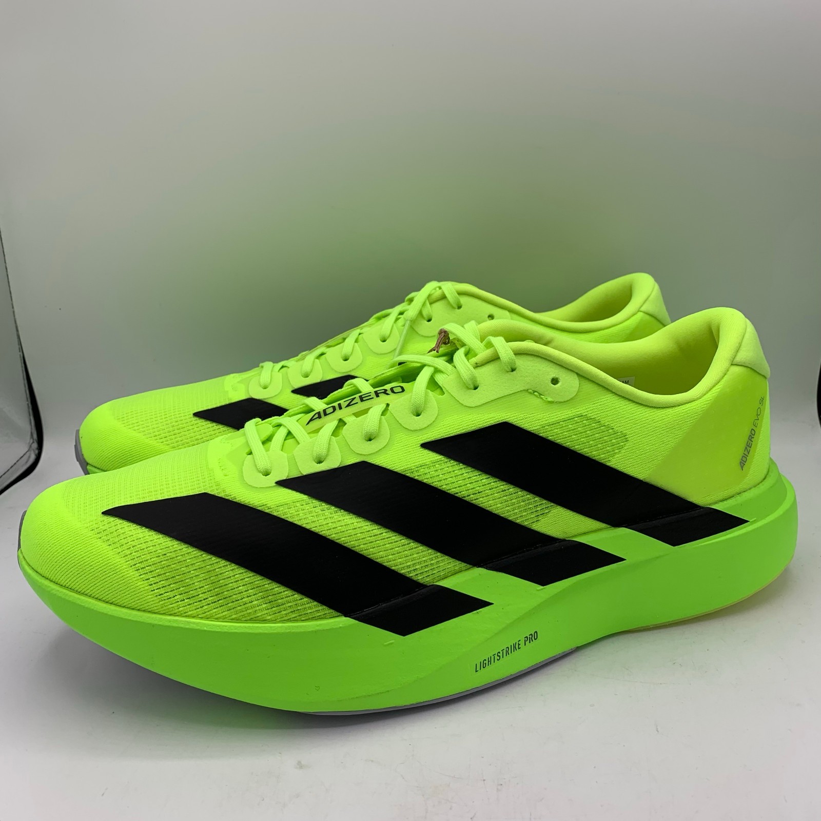 Adidas Adizero Evo SL Shoes Mens Size 10.5 Lucid Lemon Running Athletic Sneakers