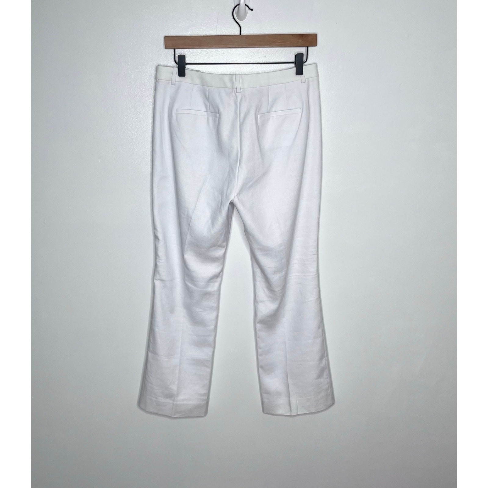 J.Crew Kaya White Stretch Linen Blend Dress Pants Women’s Size 4