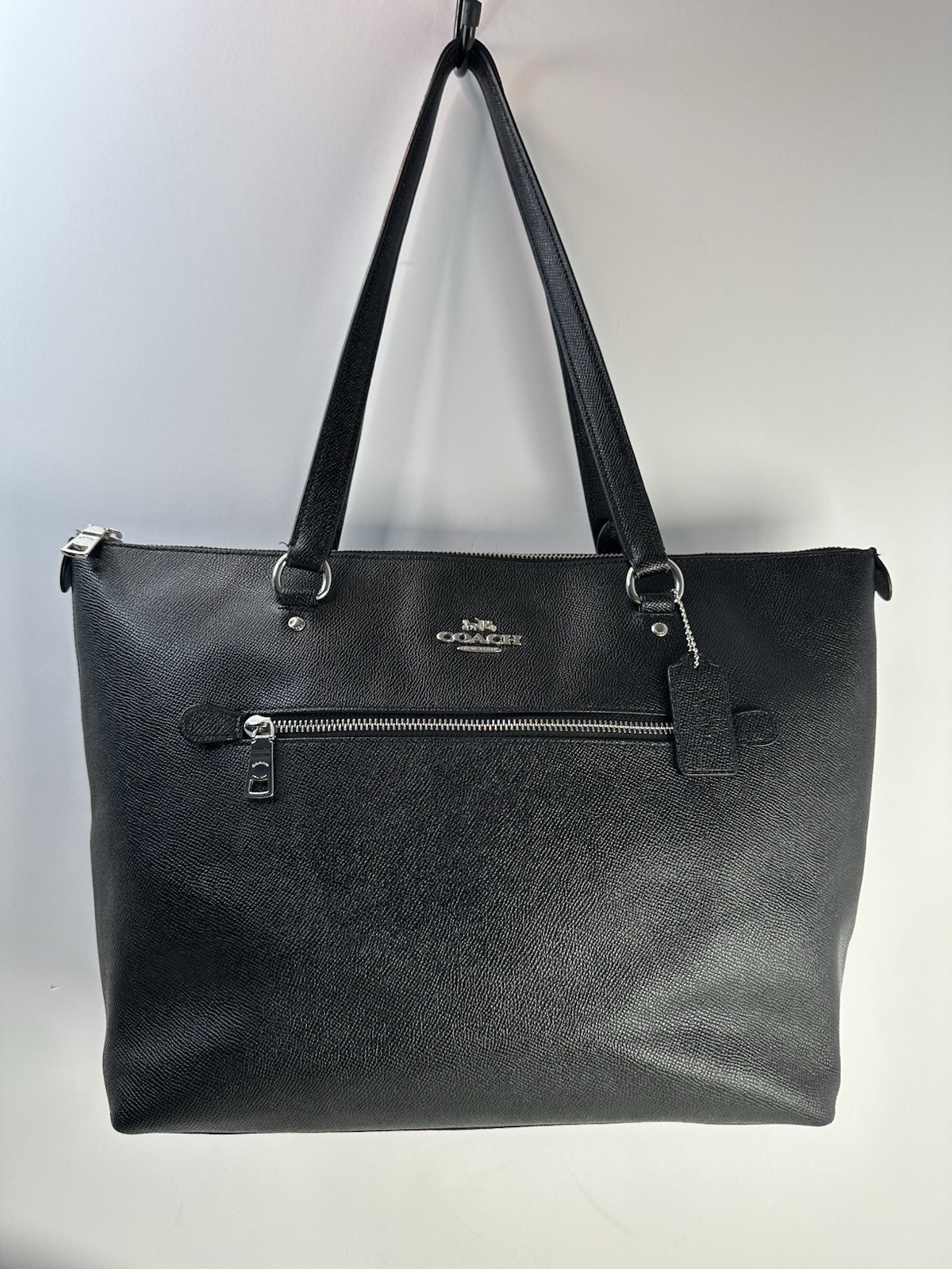 Coach Gallery Tote (F79608) Black Cross Grain Leather Bag – EUC!