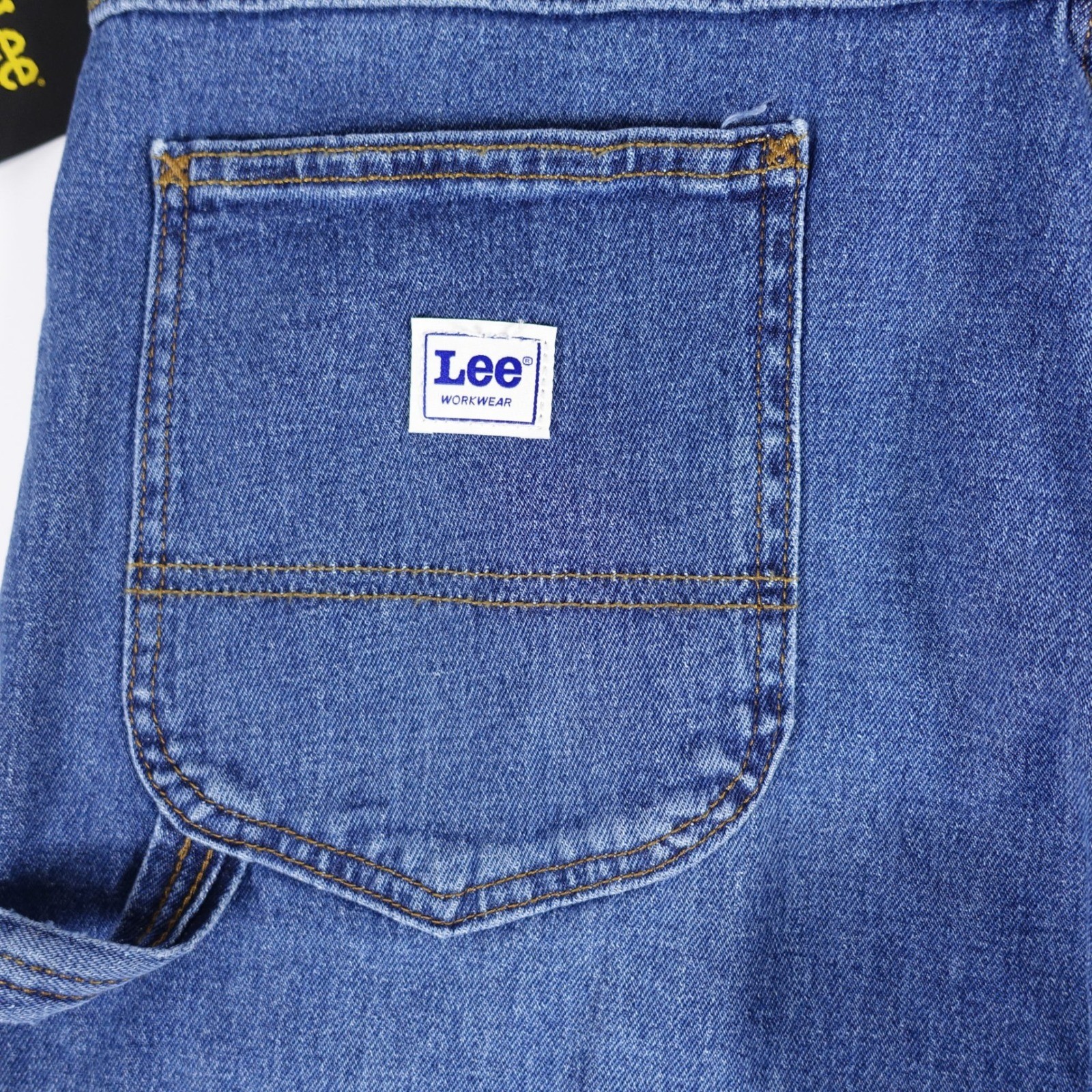 Lee Carpenter Denim Shorts Men 34 Blue Workwear Utility Hammer Loop New