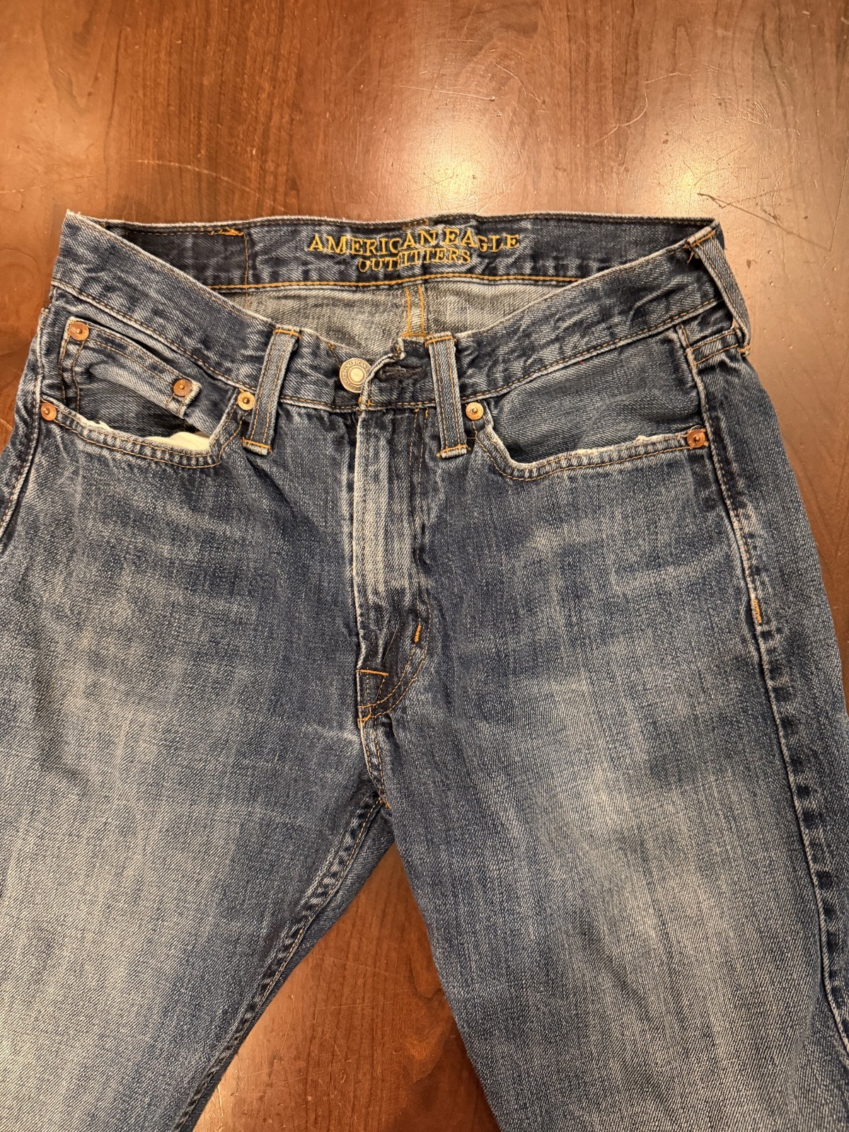 American Eagle Original Taper Jeans Mens 29×32 Blue Medium Wash Denim Cotton