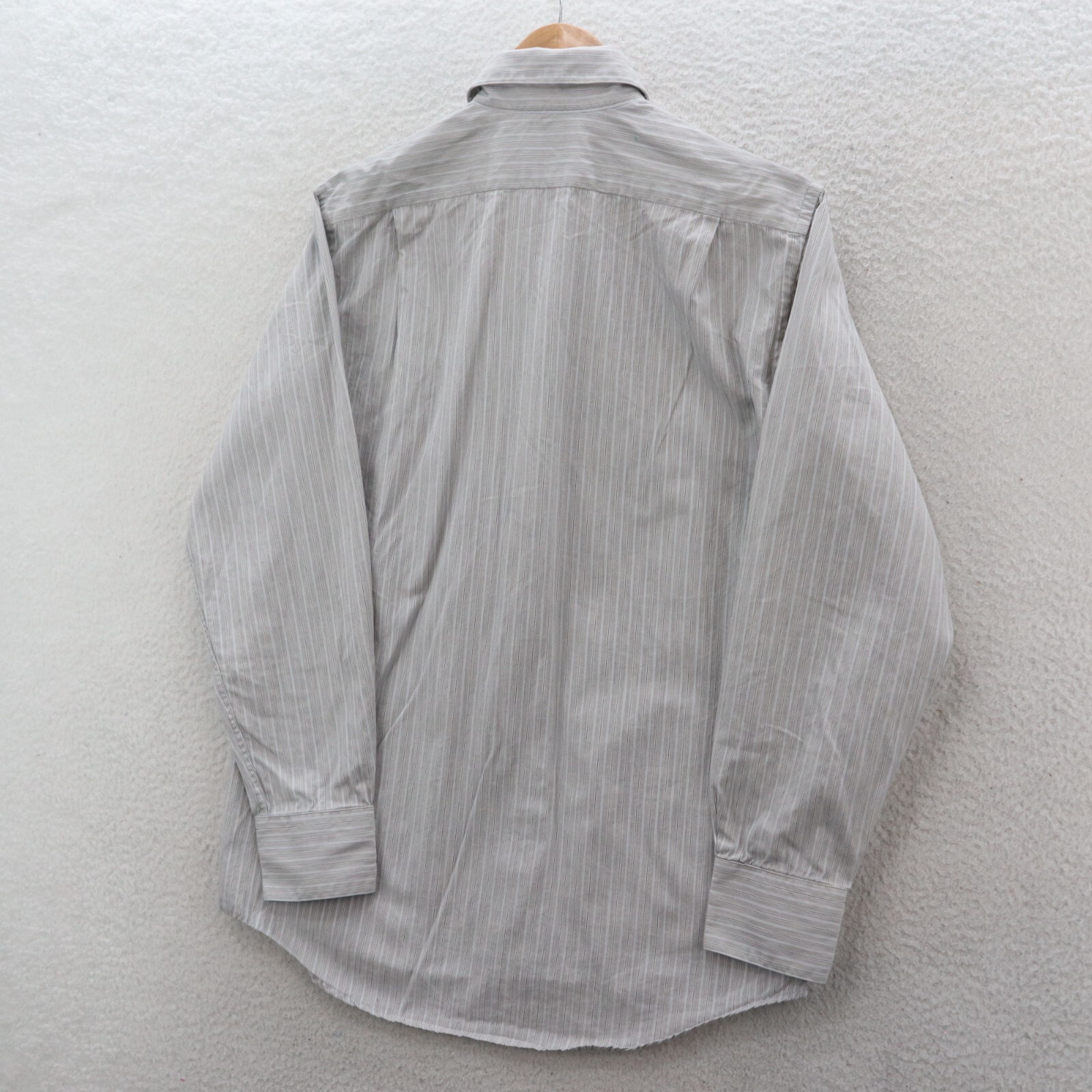 Lacoste Shirt Men’s 40 Gray Striped Button Up Luxury Preppy Country Club Ivy