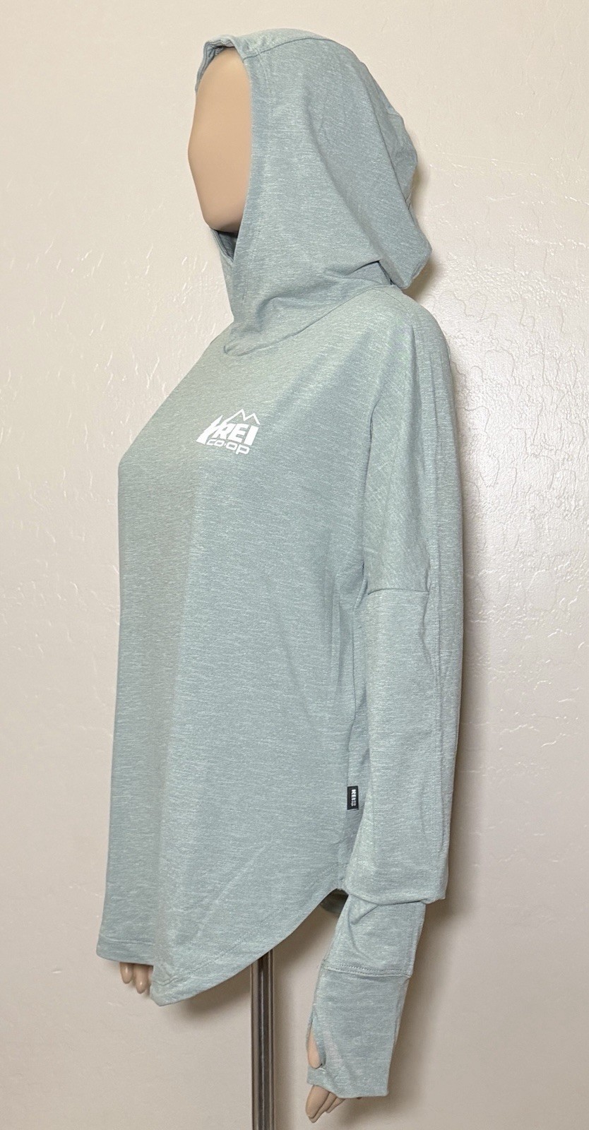 REI Co-op Womens Medium Sahara Shade Hoodie Sea Olive Green Hike Active Top