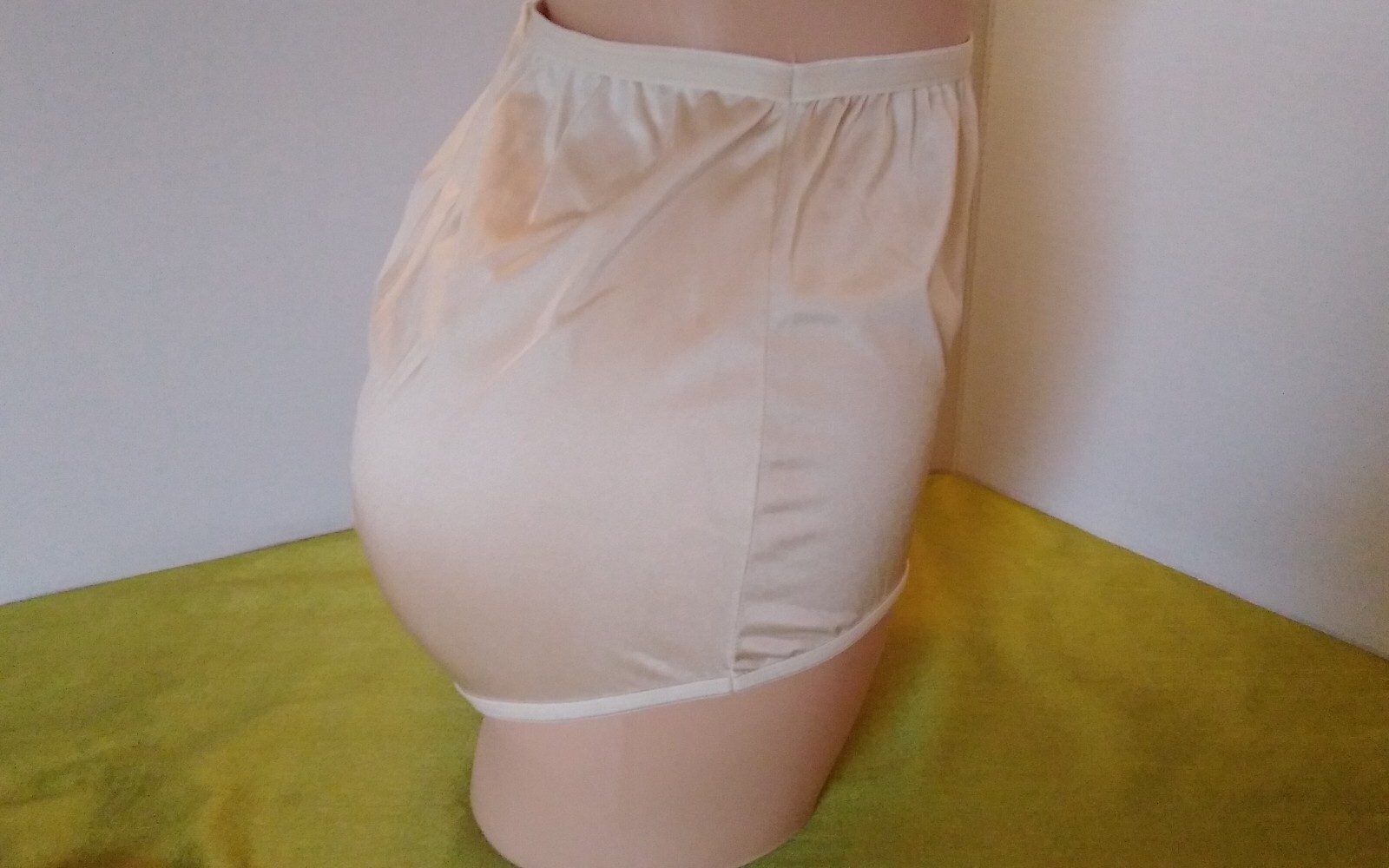 Panties Vintage Cotillion Nylon Brief 7 Beige Double Side Cotton Gusset Knicker