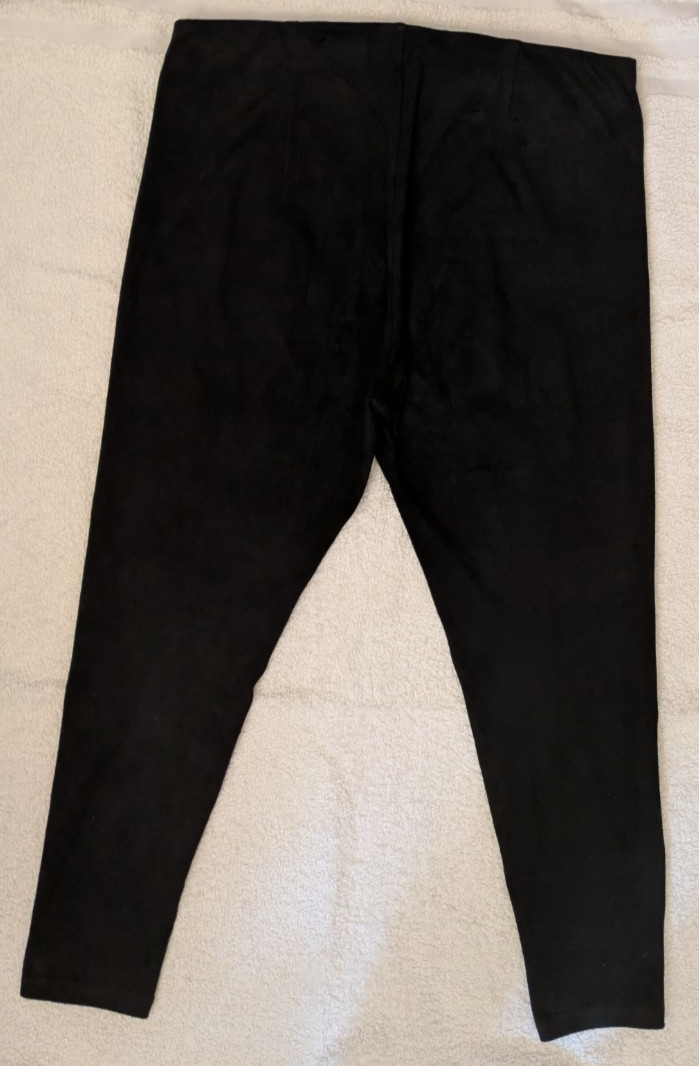Ladies M&S Collection Black Velvet Jeggings Skinny Trousers – Size 16