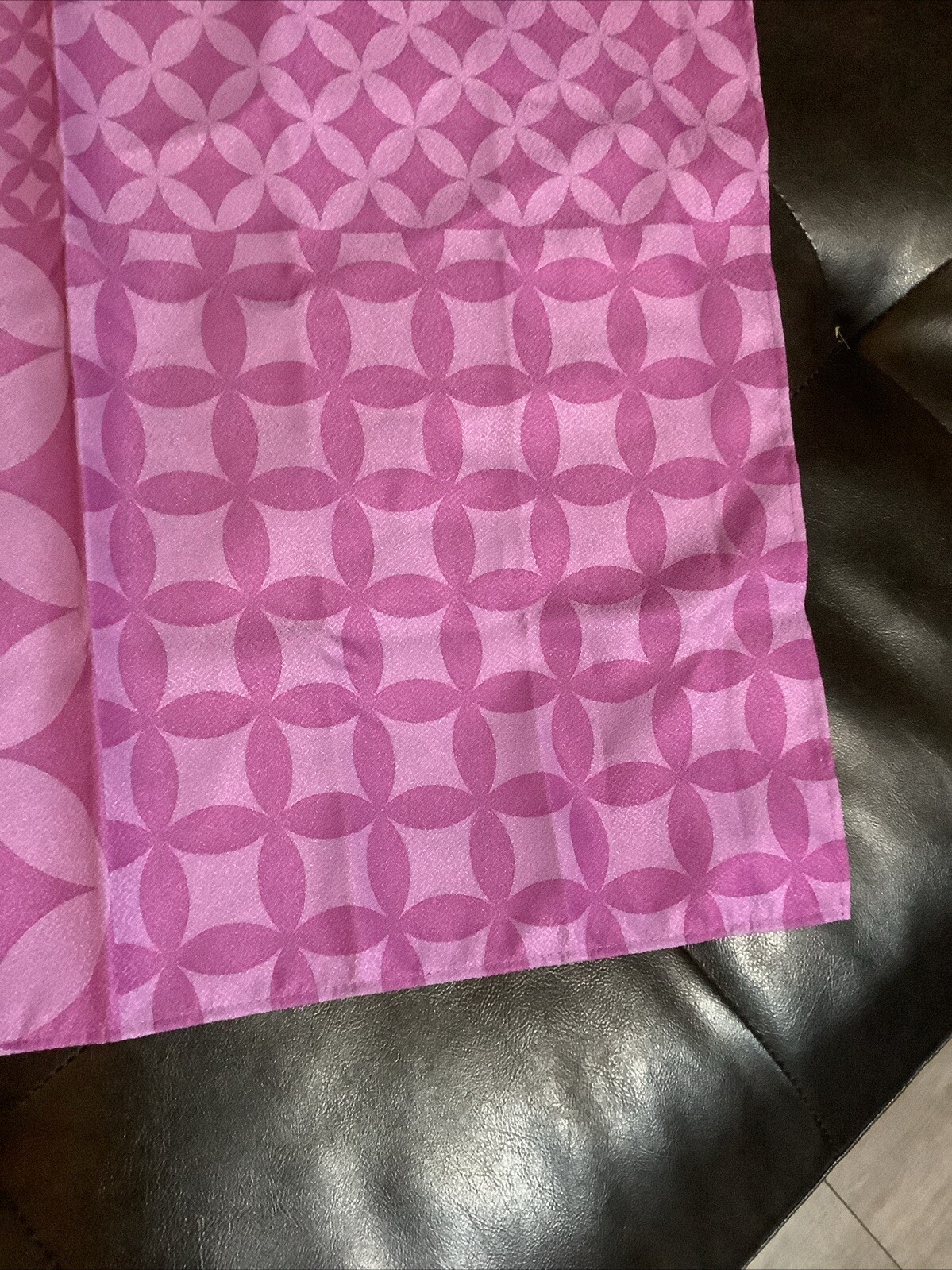 Tatcha 21in. X 21in. Reversible Scarf Purple Pattern/Blue ~ Logo