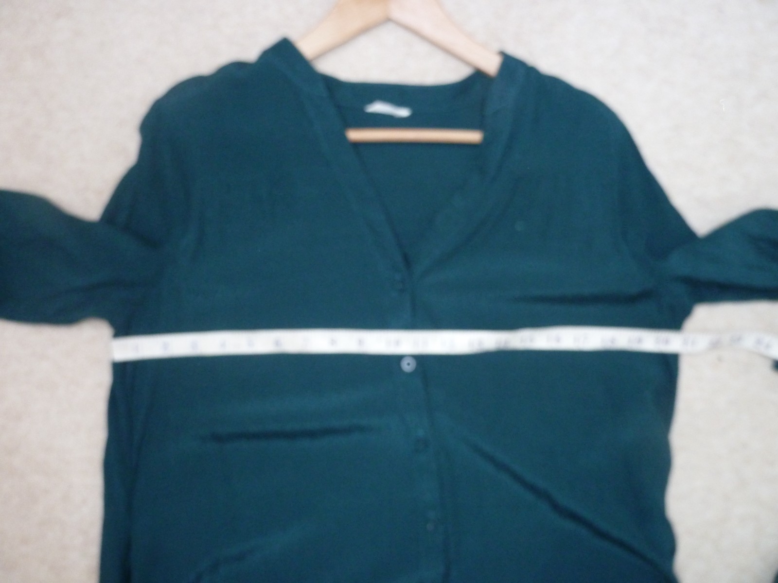 HUSH teal blue green spots smock shirt dress with pockets Size 14