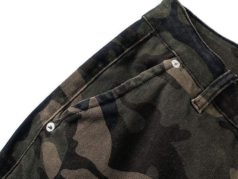 purple Brand Dark Camo Print Flared Denim Jeans Multicolor