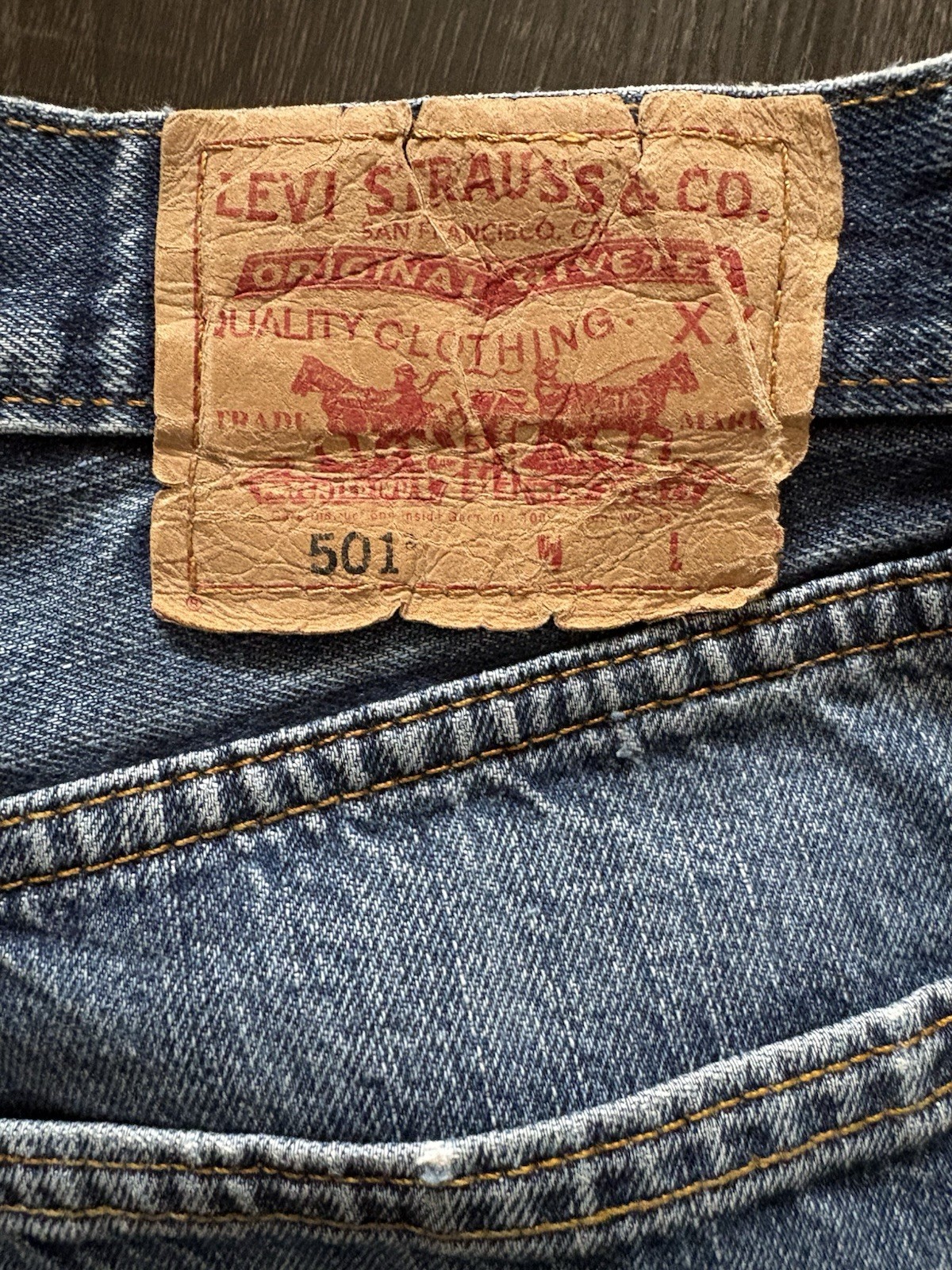 Vintage Levi’s 501 Jeans 34×34 Made in Sri Lanka – Distressed Repair Project