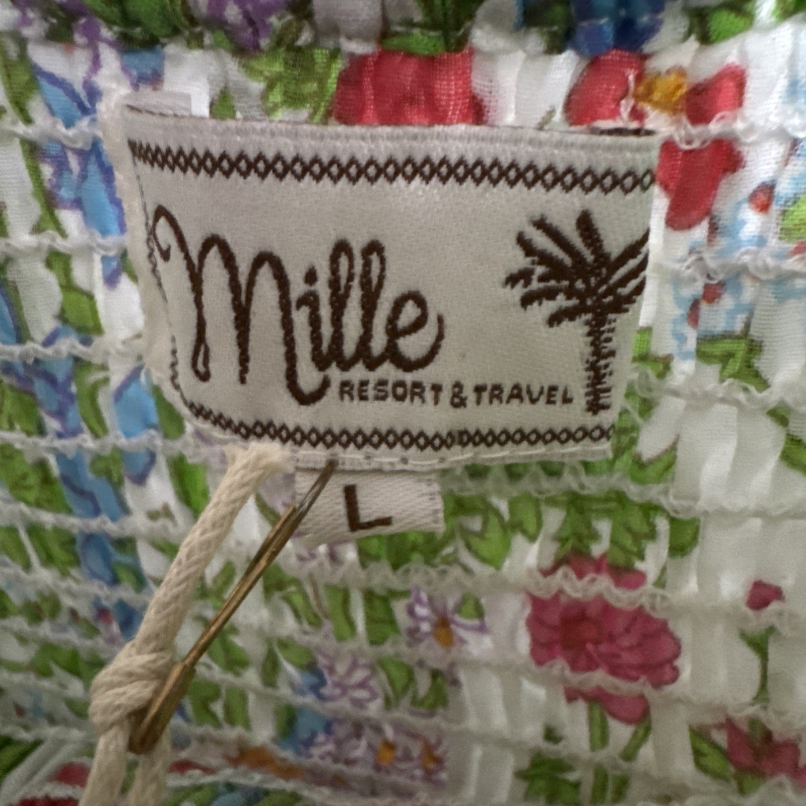 Mille , Calista Dress In Summer Garden , Women’s Size Large, Resort & Travel