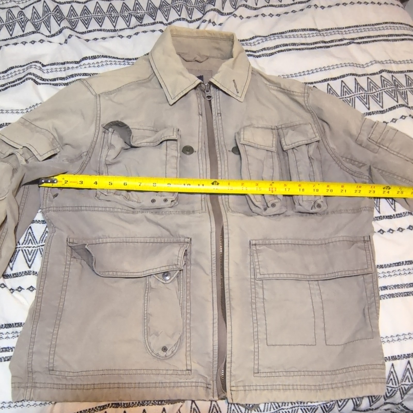 GAP Men’s Vintag Jacket Full Zip Multiple Pockets, Photographer Style Size M