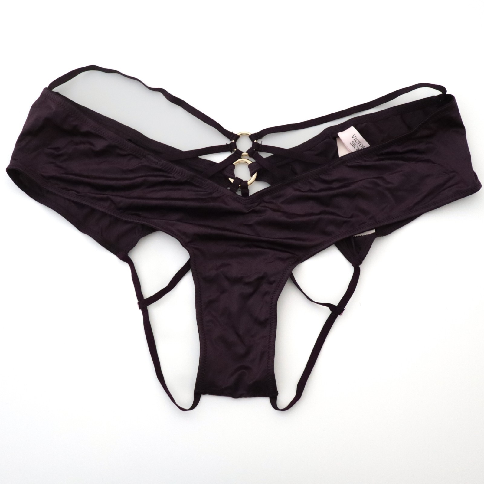 NEW Victoria’s Secret VERY SEXY Strappy Ring Hardware Open-Back Cheeky Panty L