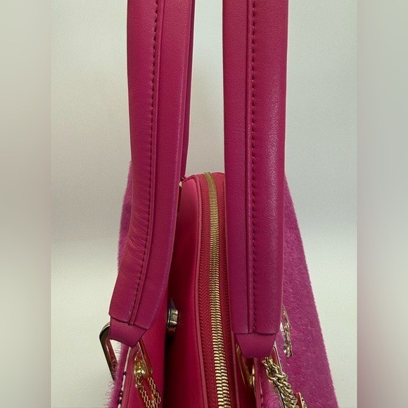 Elsada Krissy Hot Pink Structured Satchel Tote Crossbody Bag