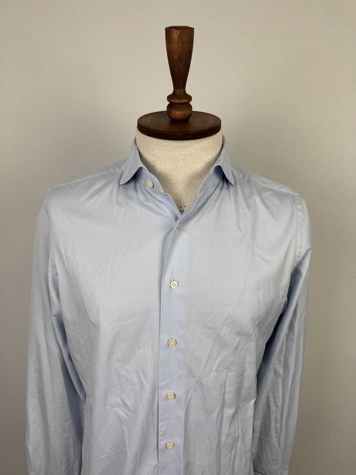 Suitsupply Blue Egyptian Cotton Long Sleeve Extra Slim Fit Dress Shirt Sz 40