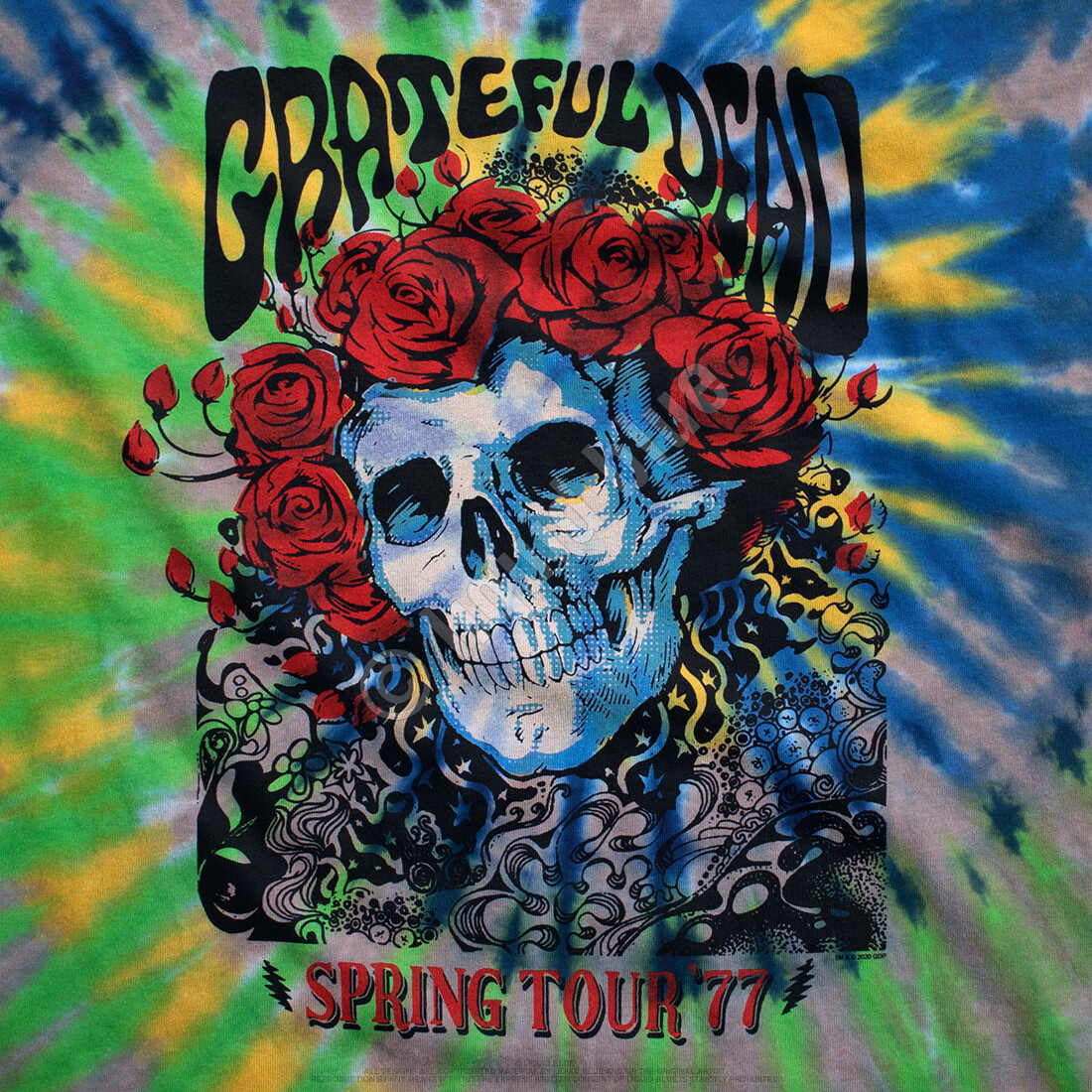 GRATEFUL DEAD-BERTHA 77-TIE DYE T-SHIRT S-M-L-XL-2X,3X ‘The Best’ Garcia